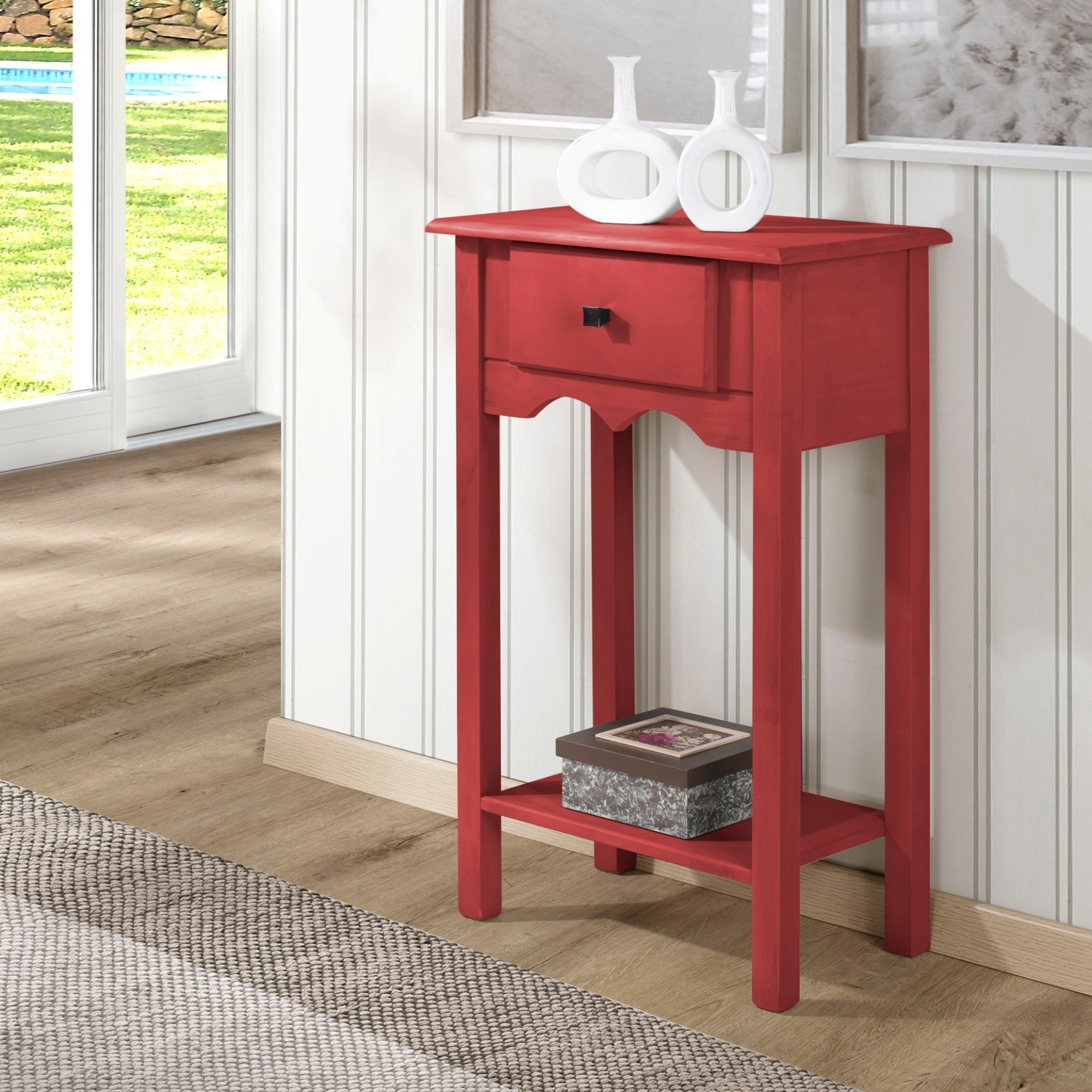 Manhattan Comfort Jay 35 Inch Tall End Table With 1 Full Manhattan Comfort Jay 35 Inch Tall End Table With 1 Full Extension Drawer Free Shipping Today 17439170