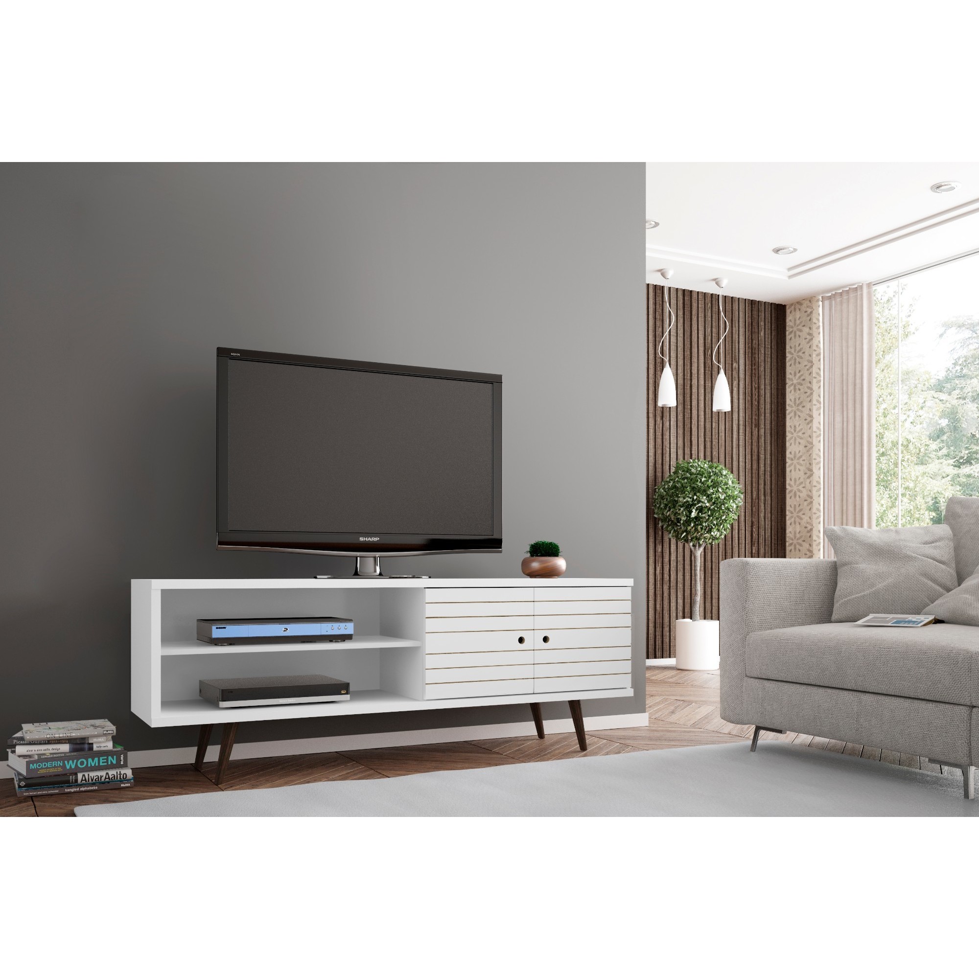 Manhattan Comfort Liberty Wooden Modern TV Stand - Free Shipping ... Manhattan Comfort Liberty Wooden Modern TV Stand - Free Shipping ...