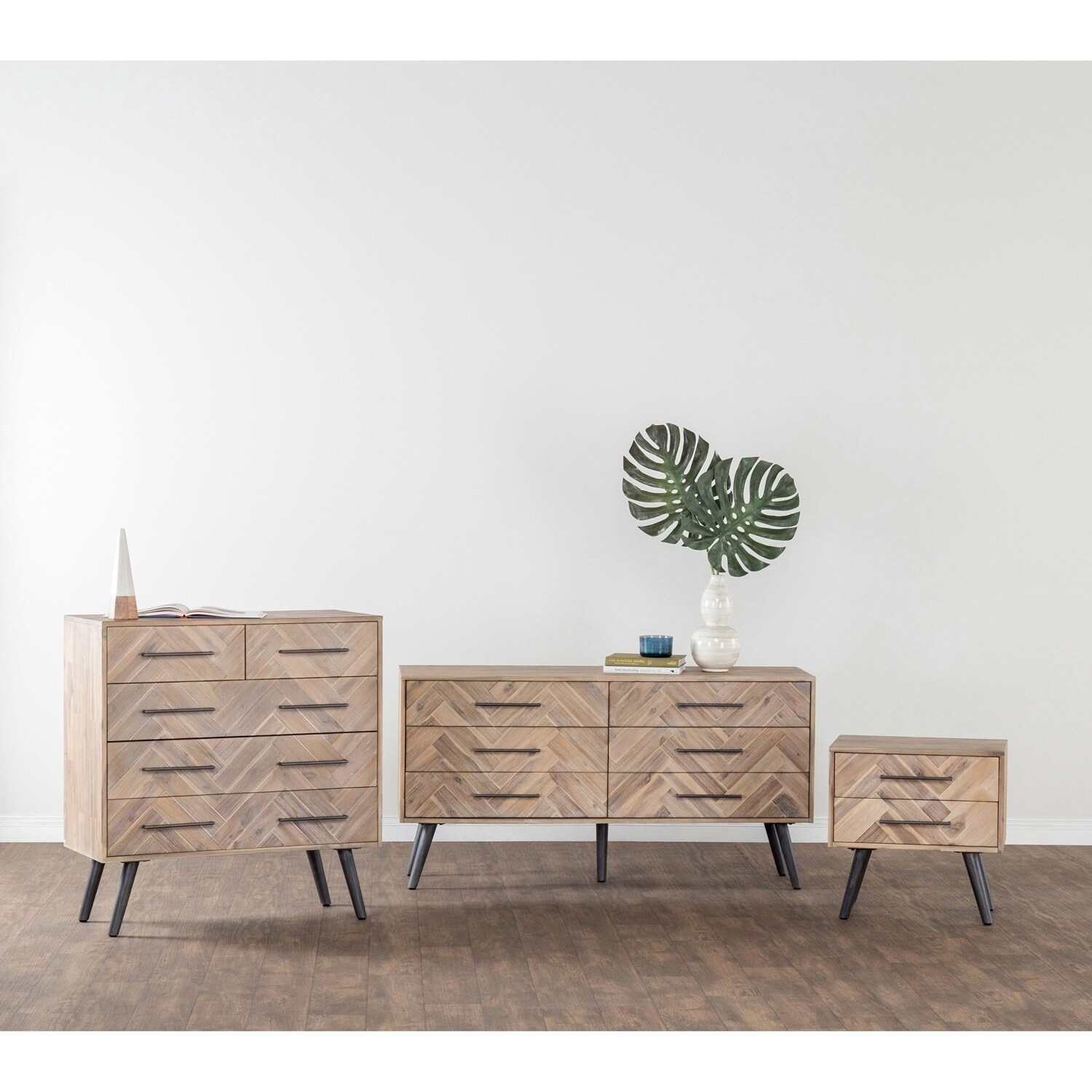 Clyde Mid Century Solid Wood 5 Drawer Dresser By Kosas Home