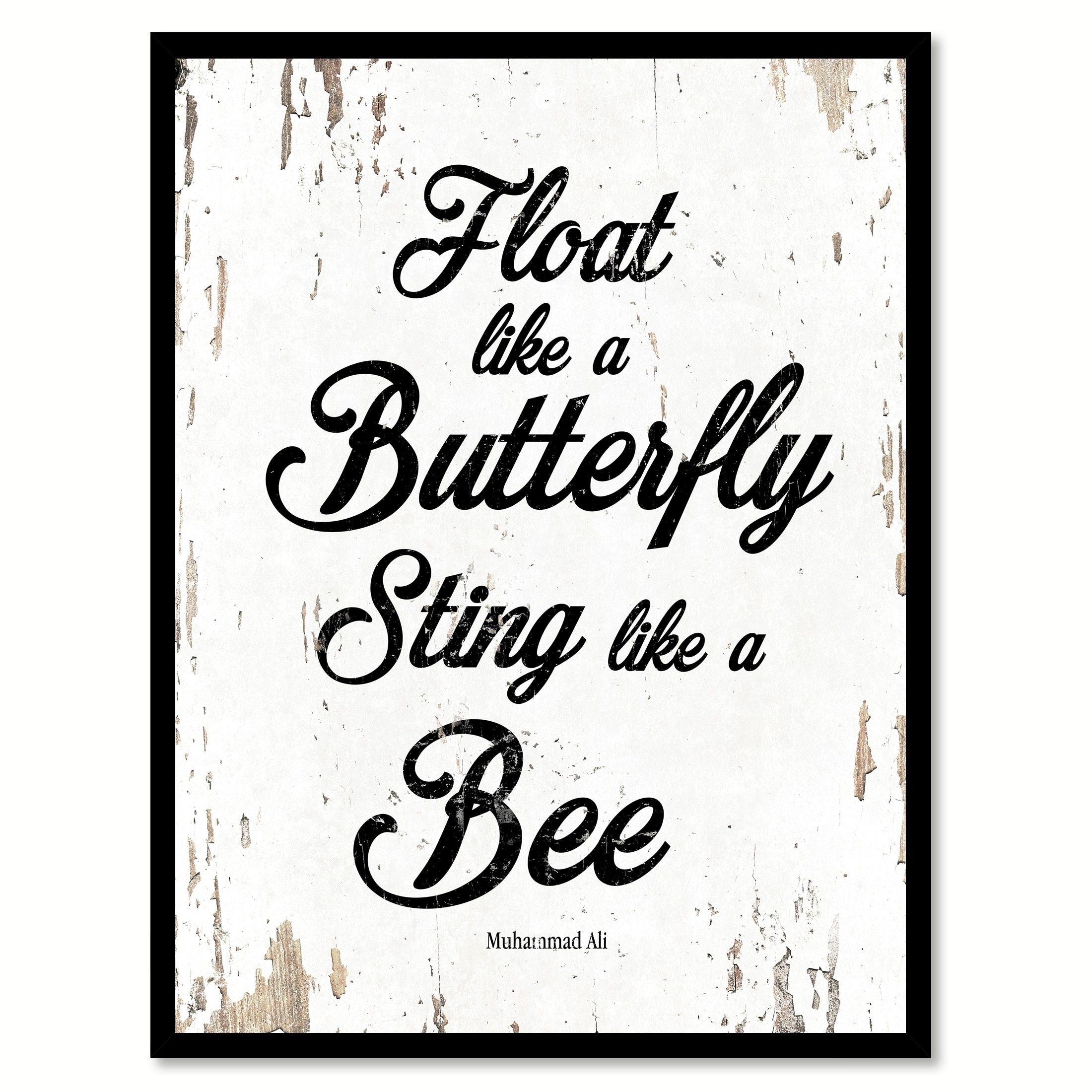 Shop Float Like A Butterfly Sting Like A Bee Saying Canvas Print Picture Frame Home Decor Wall Art Overstock 17488233