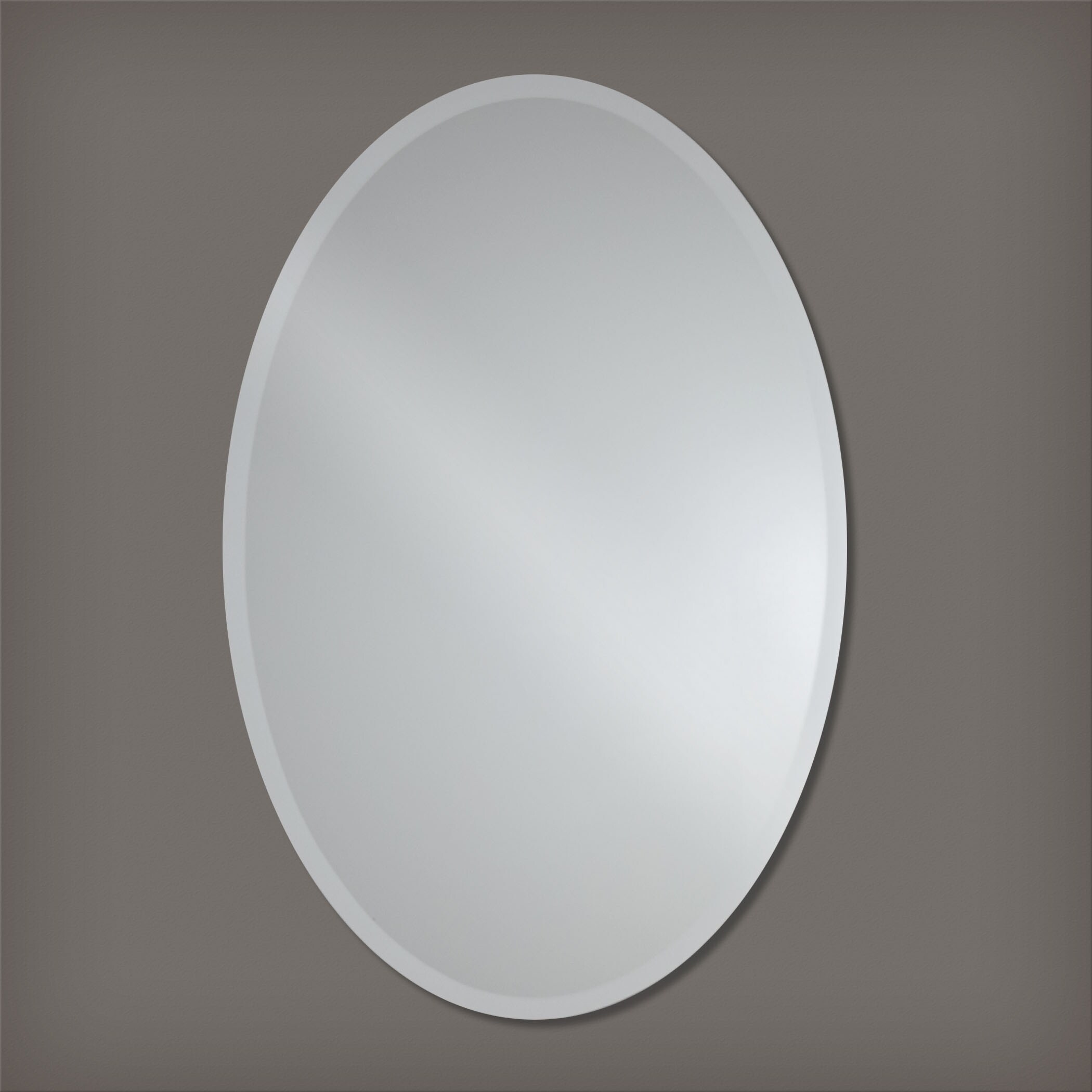 Frameless Beveled Oval Wall Mirror By The Better Bevel Free Frameless Beveled Oval Wall Mirror By The Better Bevel Free Shipping Today 17520470