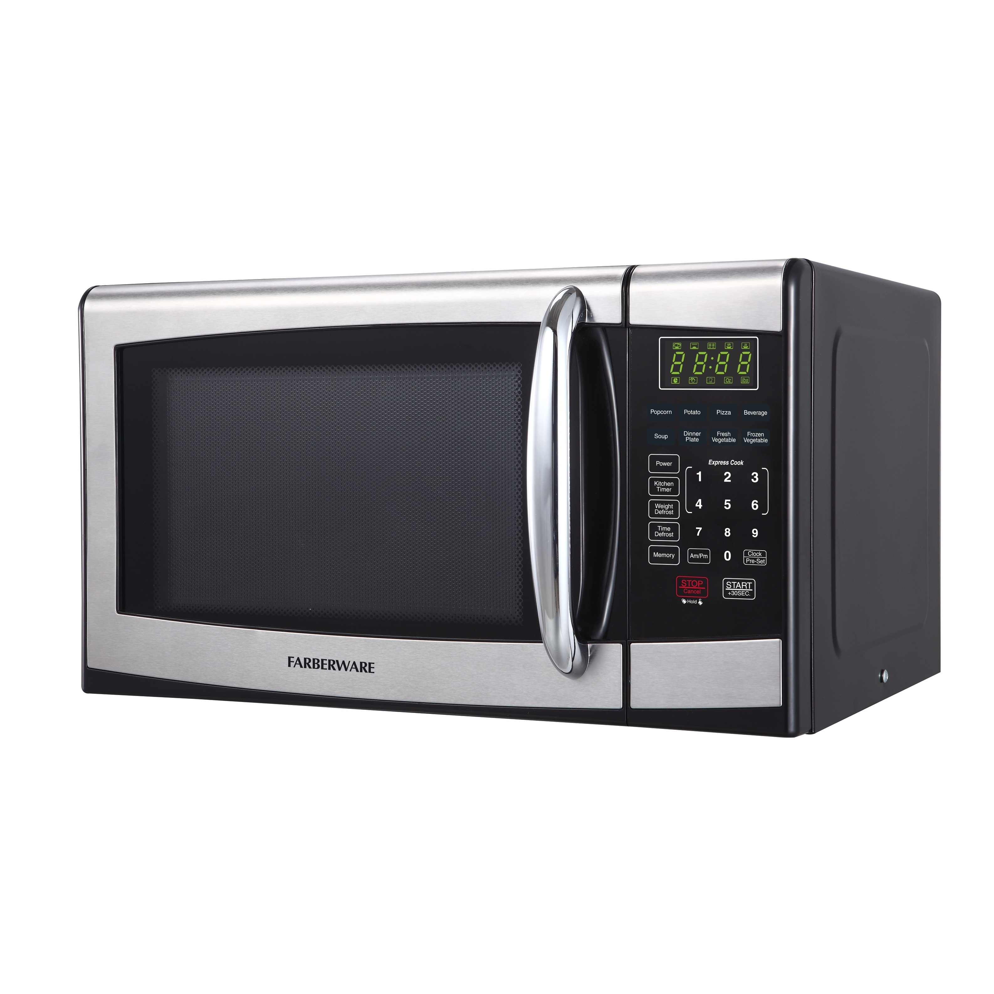 Farberware 0 9 Cubic Foot 900 Watt Microwave Oven Stainless Steel Farberware 0 9 Cubic Foot 900 Watt Microwave Oven Stainless Steel Black Free Shipping Today 23827694