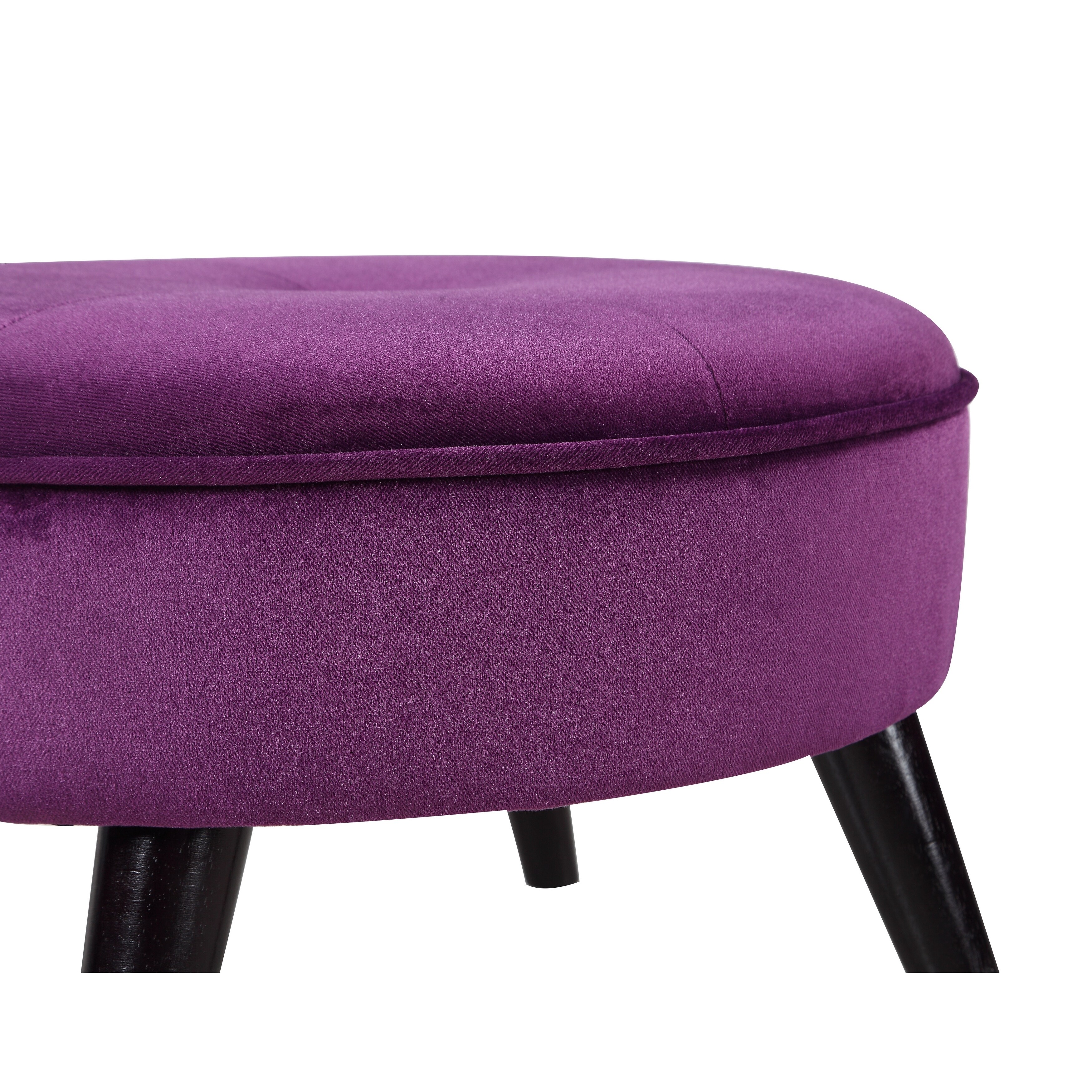 Clic Tufted Large Round Ottoman Footrest Footstool Velvet Clic Tufted Large Round Ottoman Footrest Footstool Velvet Purple Free Shipping Today 17611128