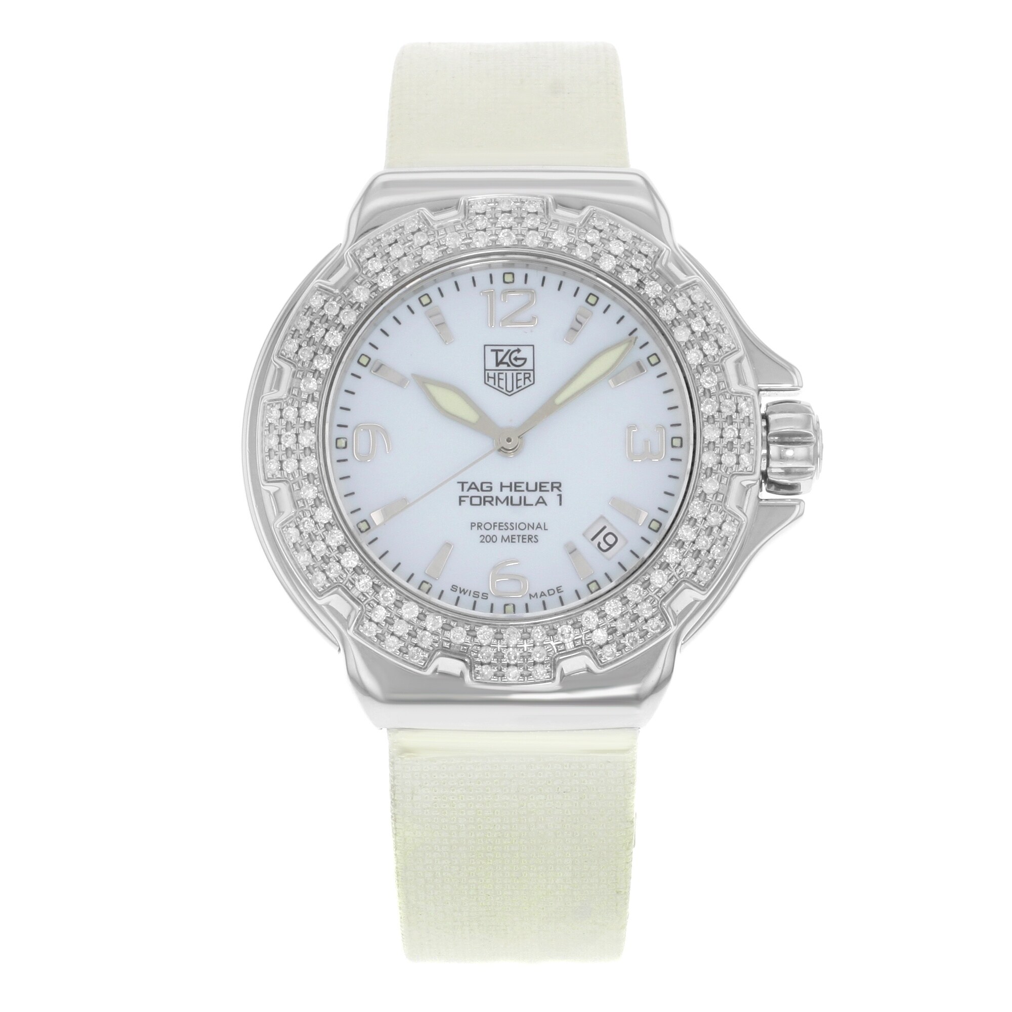 Shop Tag Heuer Formula One Wac1215 Fc6219 Factory Diamonds Steel Quartz Ladies Watch Overstock 17623522