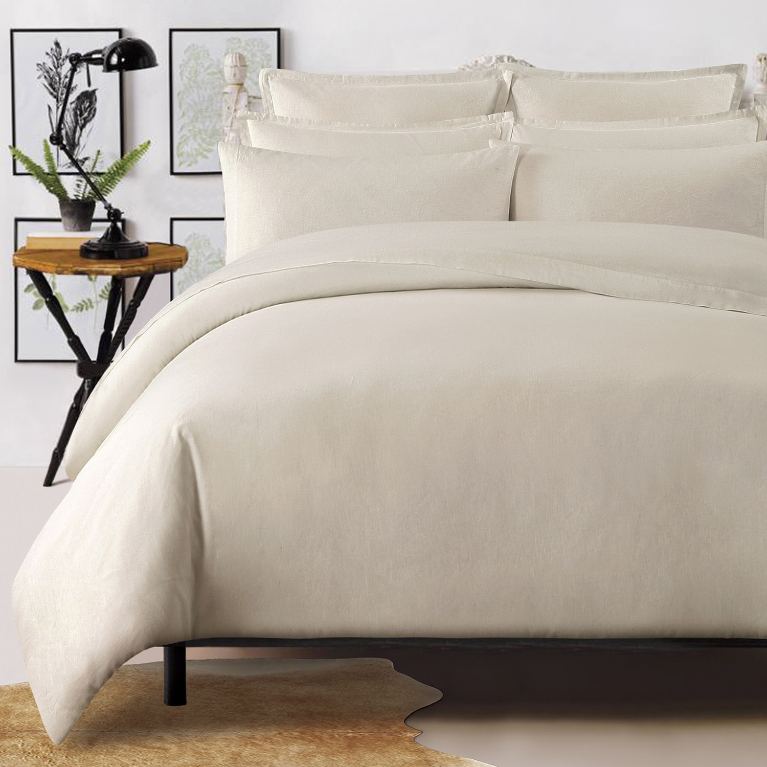 Washed Linen Cotton Blend Sheet Set Free Shipping Today Washed Linen Cotton Blend Sheet Set Free Shipping Today 17629641