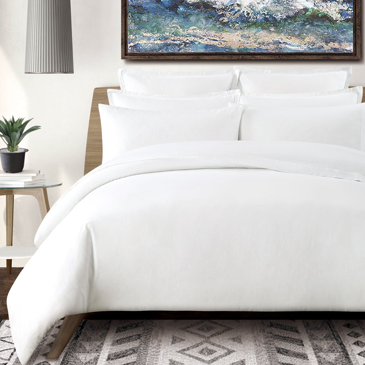 Washed Linen Cotton Blend Sheet Set Free Shipping Today Washed Linen Cotton Blend Sheet Set Free Shipping Today 17629641
