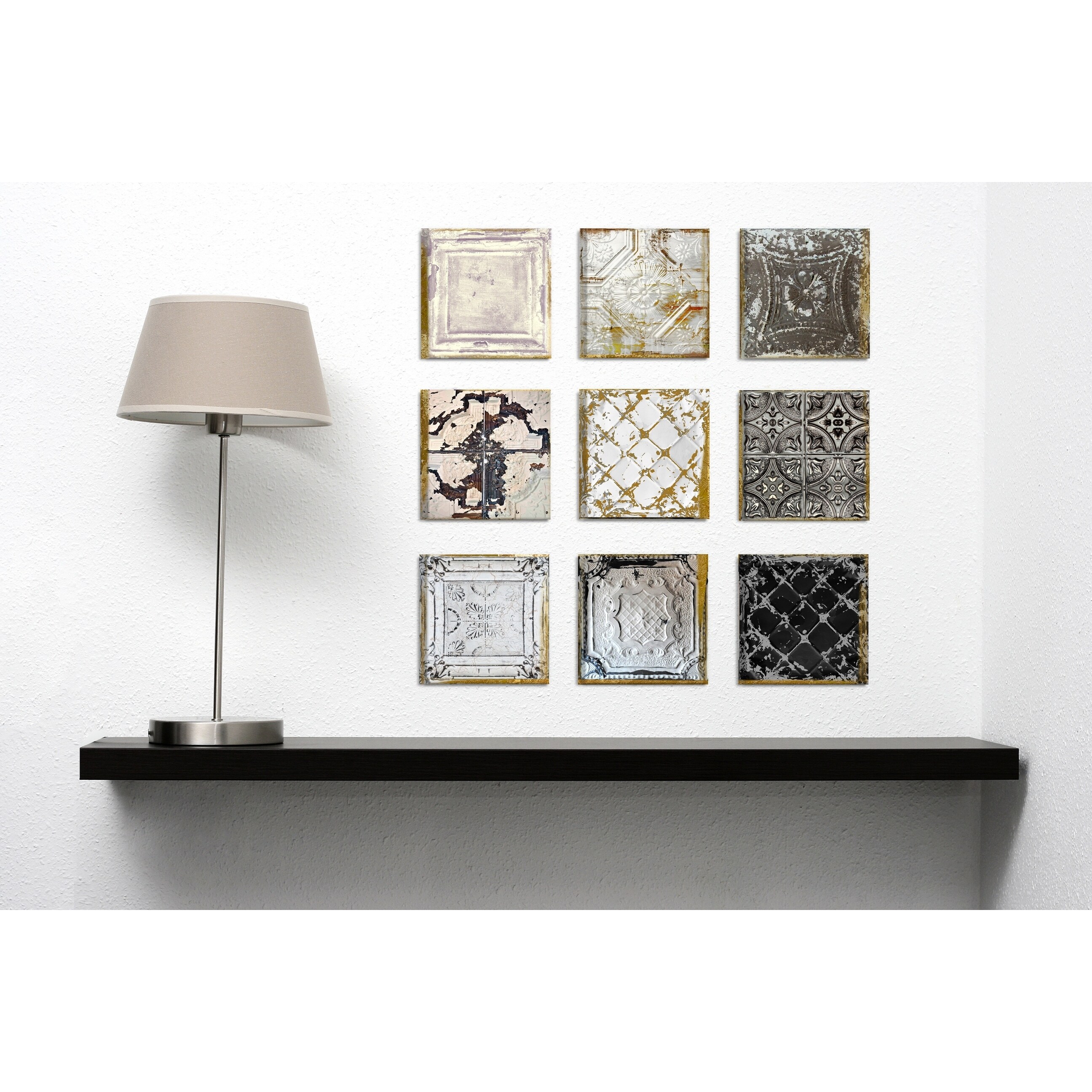 Stupell Industries Vintage Tin Tiles 9pc Canvas Wall Art Set Stupell Industries Vintage Tin Tiles 9pc Canvas Wall Art Set Free Shipping Today 17653934