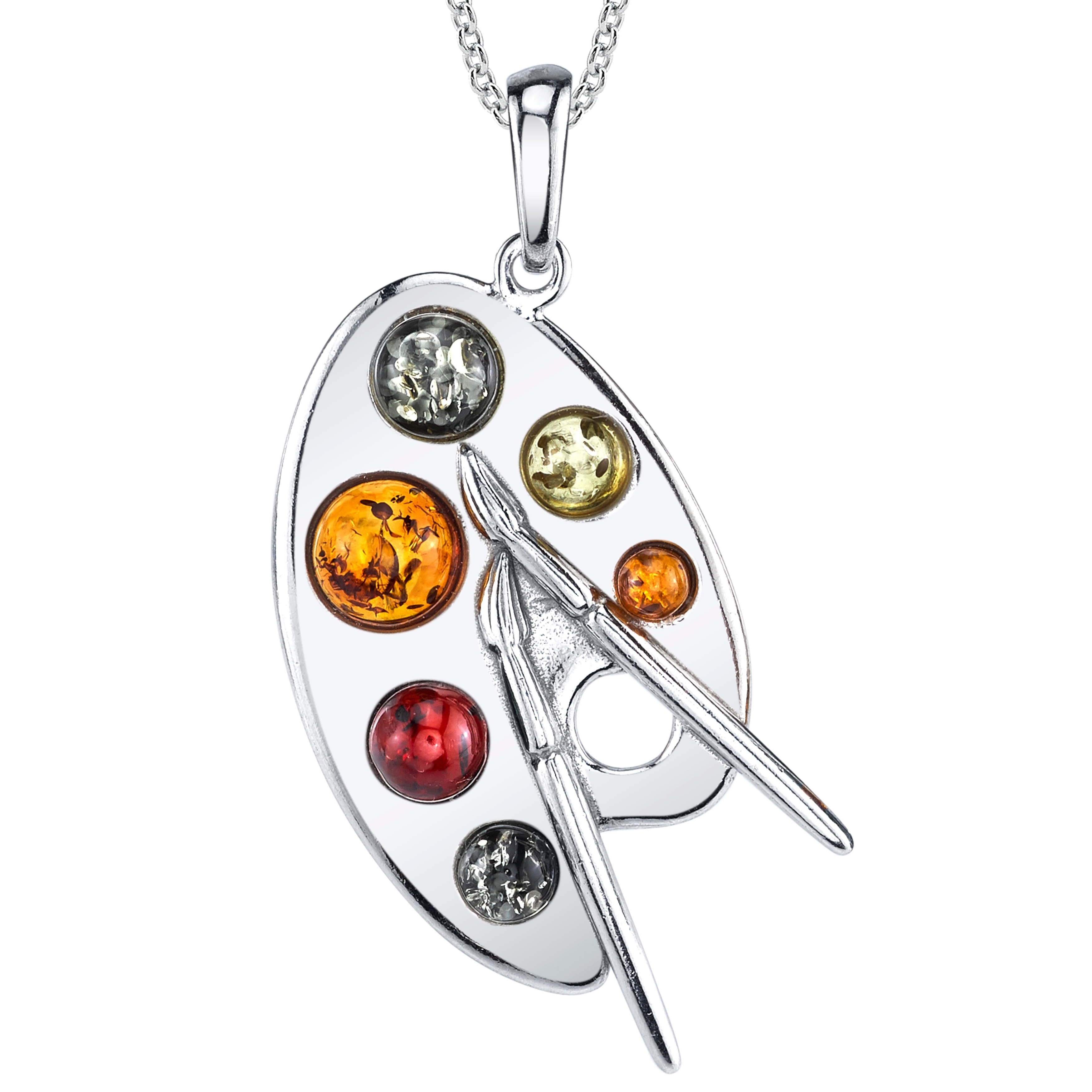 BALTIC GREEN HONEY or MULTICOLOR AMBER STERLING SILVER NECKLACE CHOKER WHITE