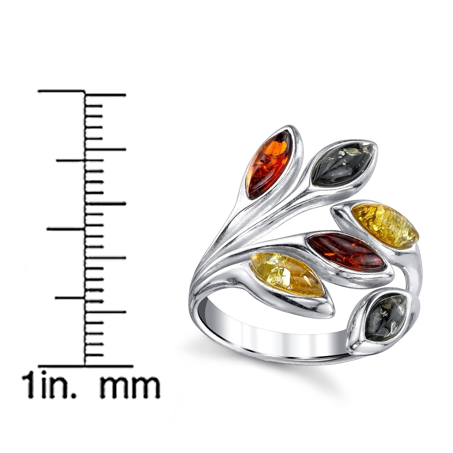 Oliveti Sterling Silver Baltic Amber Multi Color Leaf Fashion Oliveti Sterling Silver Baltic Amber Multi Color Leaf Fashion Ring Band On Free Shipping Orders Over 45 17743536