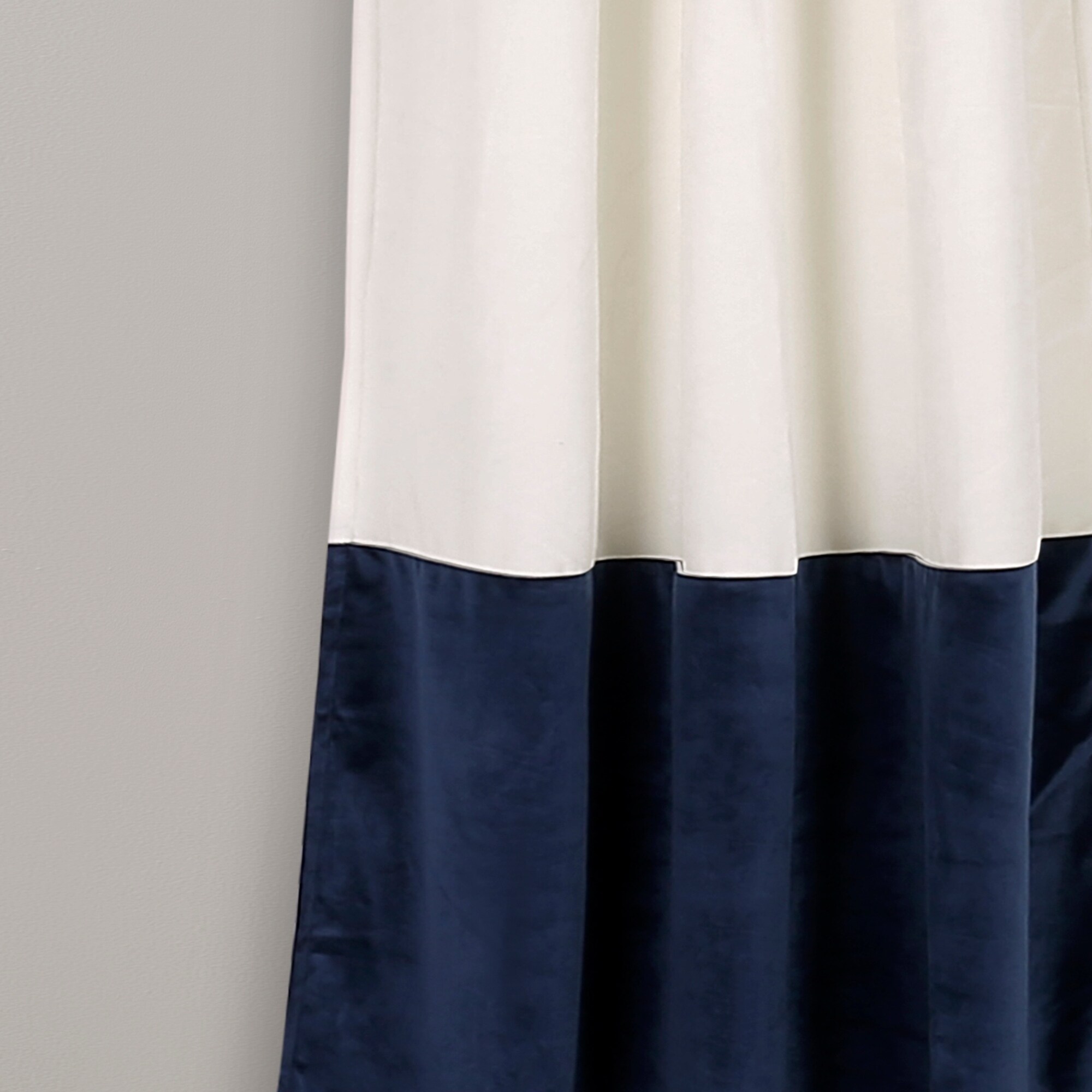 Lush Decor Prima Velvet Color Block Room Darkening Window Curtain Lush Decor Prima Velvet Color Block Room Darkening Window Curtain