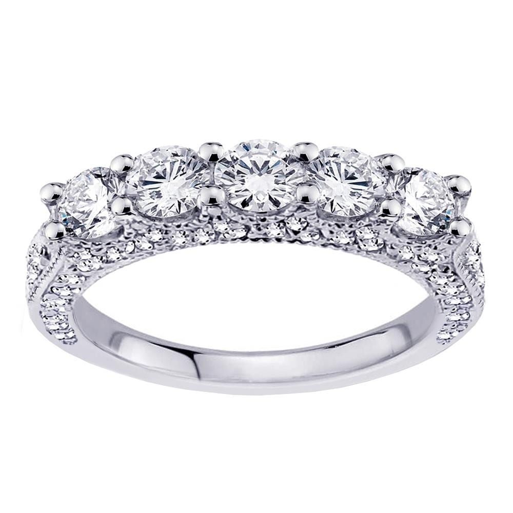 Platinum 1 4 5 Ct Stone Diamond Encrusted Wedding Band On Platinum 1 4 5 Ct Stone Diamond Encrusted Wedding Band On Ships To Canada Ca 17838188