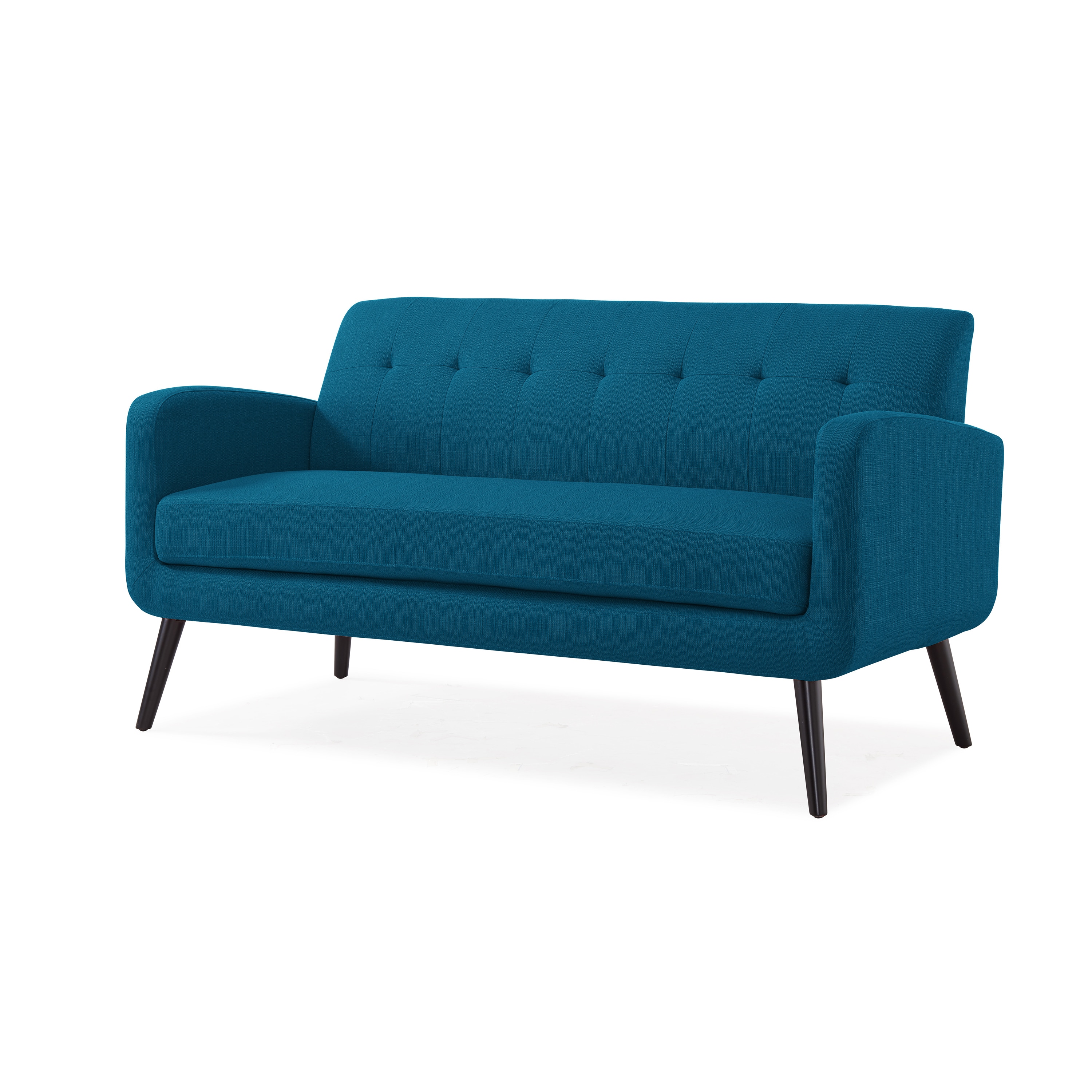Handy Living Kingston Mid Century Modern Pea Blue Linen Handy Living Kingston Mid Century Modern Pea Blue Linen Sofa On Free Shipping Today 17878815