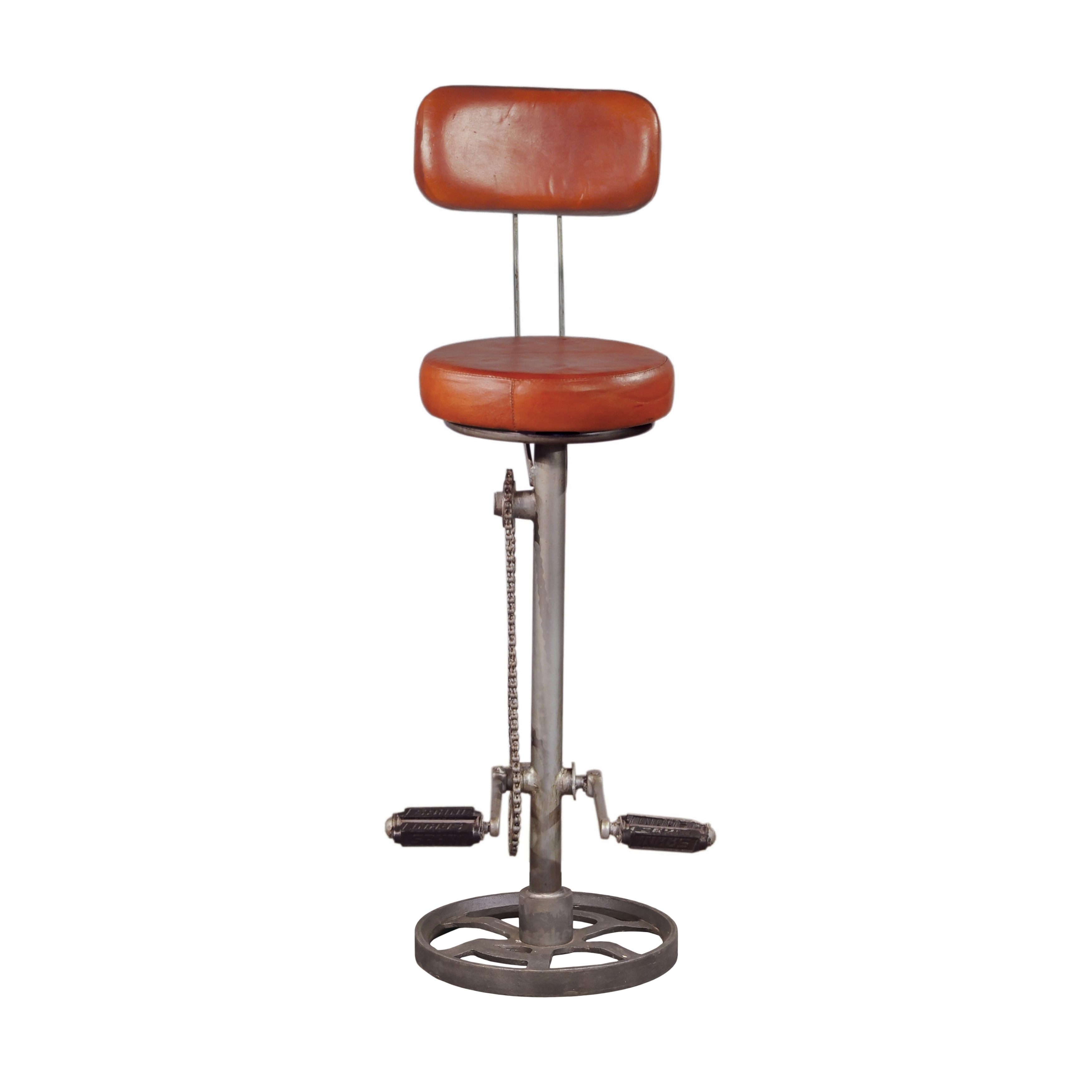 Bicycle Bar Stool Best Er Review Kent Brown Leather Metal Adjule Bicycle Pedal Footrest Bar Stool Free Shipping Today Com