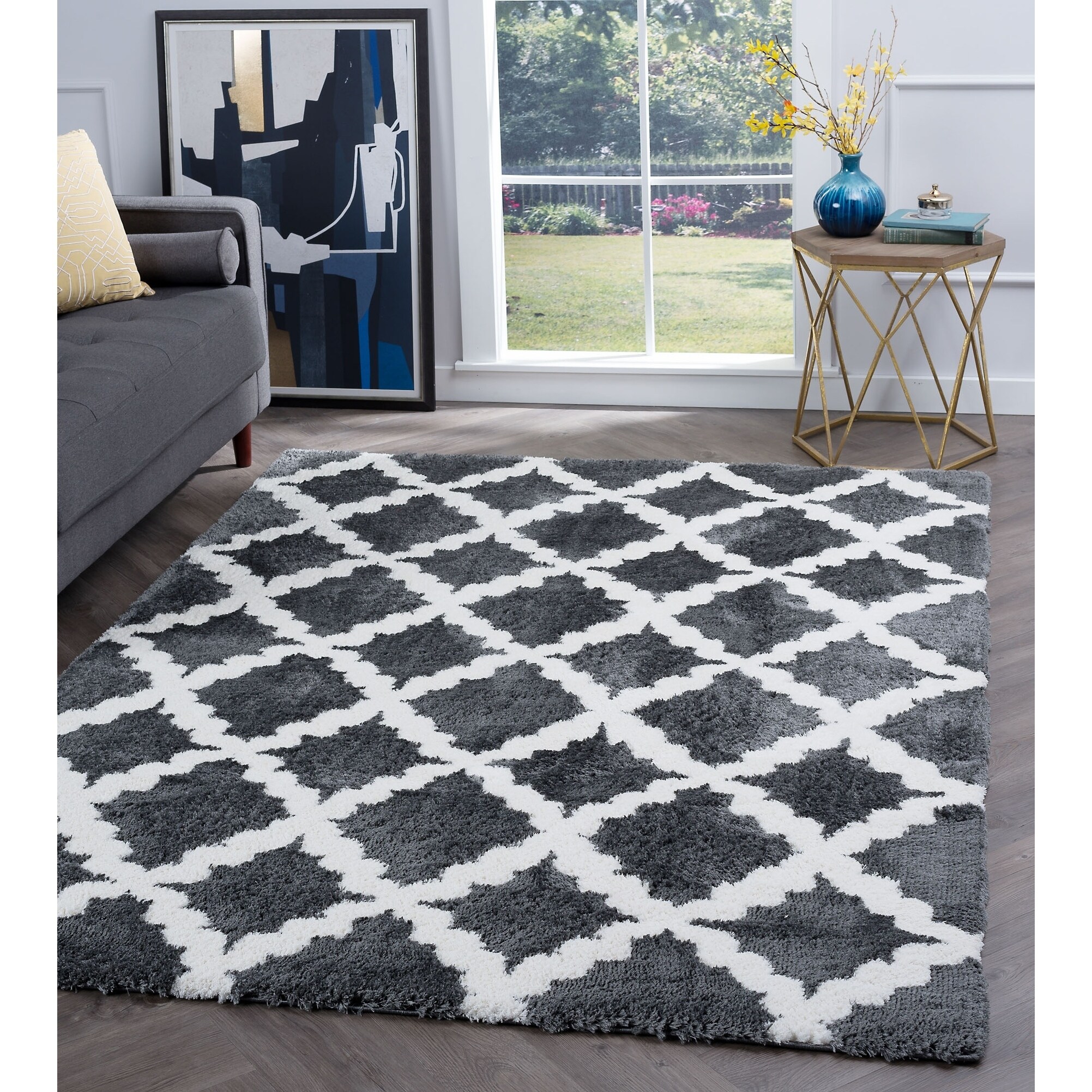 Alise Rugs Silken Contemporary Marrakesh Trellis Area Rug Alise Rugs Silken Contemporary Marrakesh Trellis Area Rug