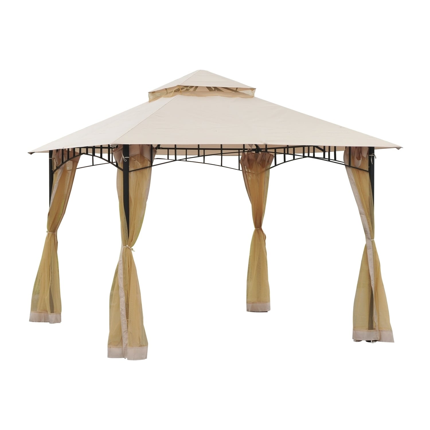 Outsunny 10 X Steel Outdoor Garden Gazebo With Mosquito Outsunny 10 X Steel Outdoor Garden Gazebo With Mosquito Netting On Free Shipping Today 17990813