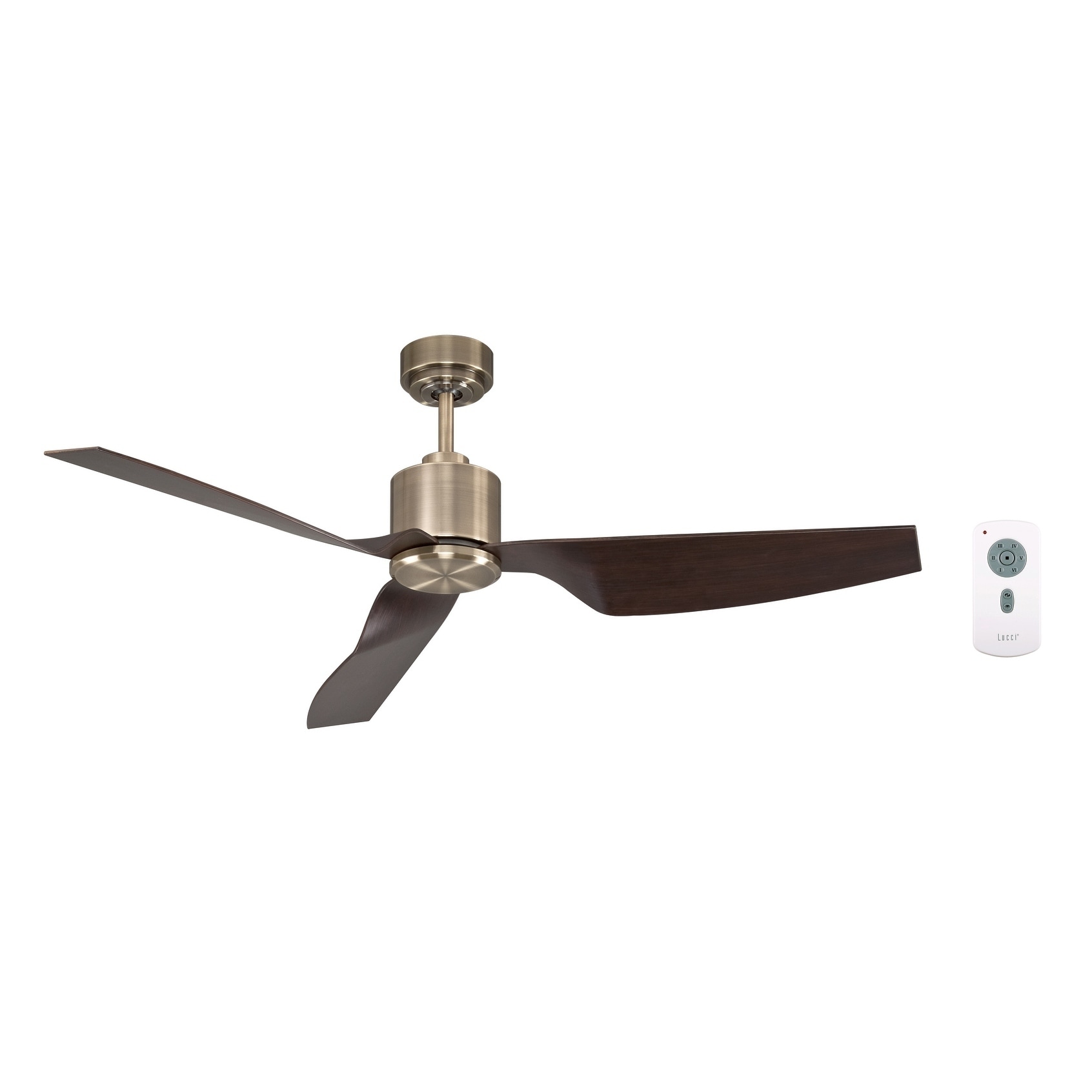 Shop 50 In Antique Brass Ceiling Fan With Remote Control Ships