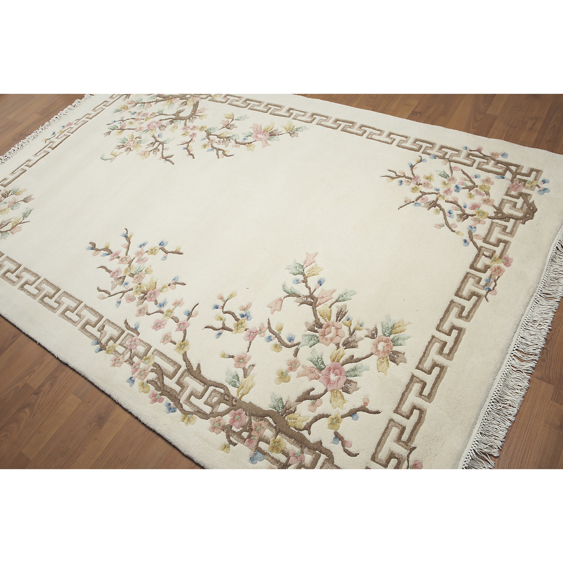 Asian Inspired Thick Pile Aubusson Pure Wool Area Rug 6 X9 Asian Inspired Thick Pile Aubusson Pure Wool Area Rug 6 X9 Ships To Canada 24204509