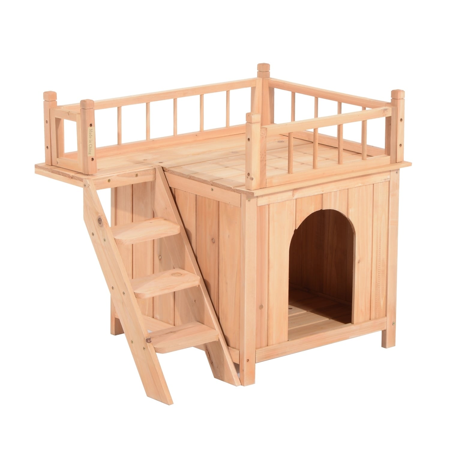 Pawhut Two Story Indoor And Outdoor Wood Cat House Shelter On Pawhut Two Story Indoor And Outdoor Wood Cat House Shelter On Free Shipping Today 18041410
