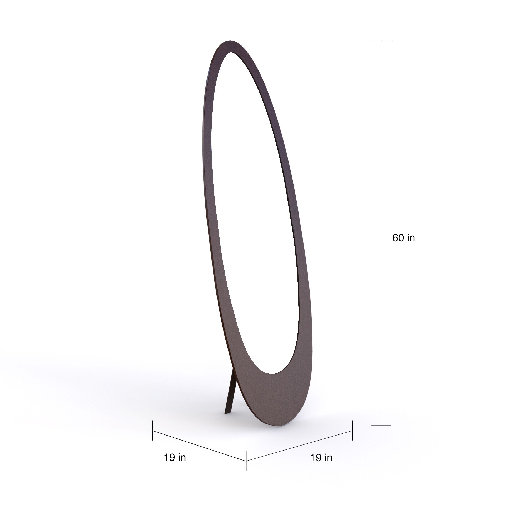 Shop Porch Den Lochwood Sunland Cappuccino Oval Mirror Free