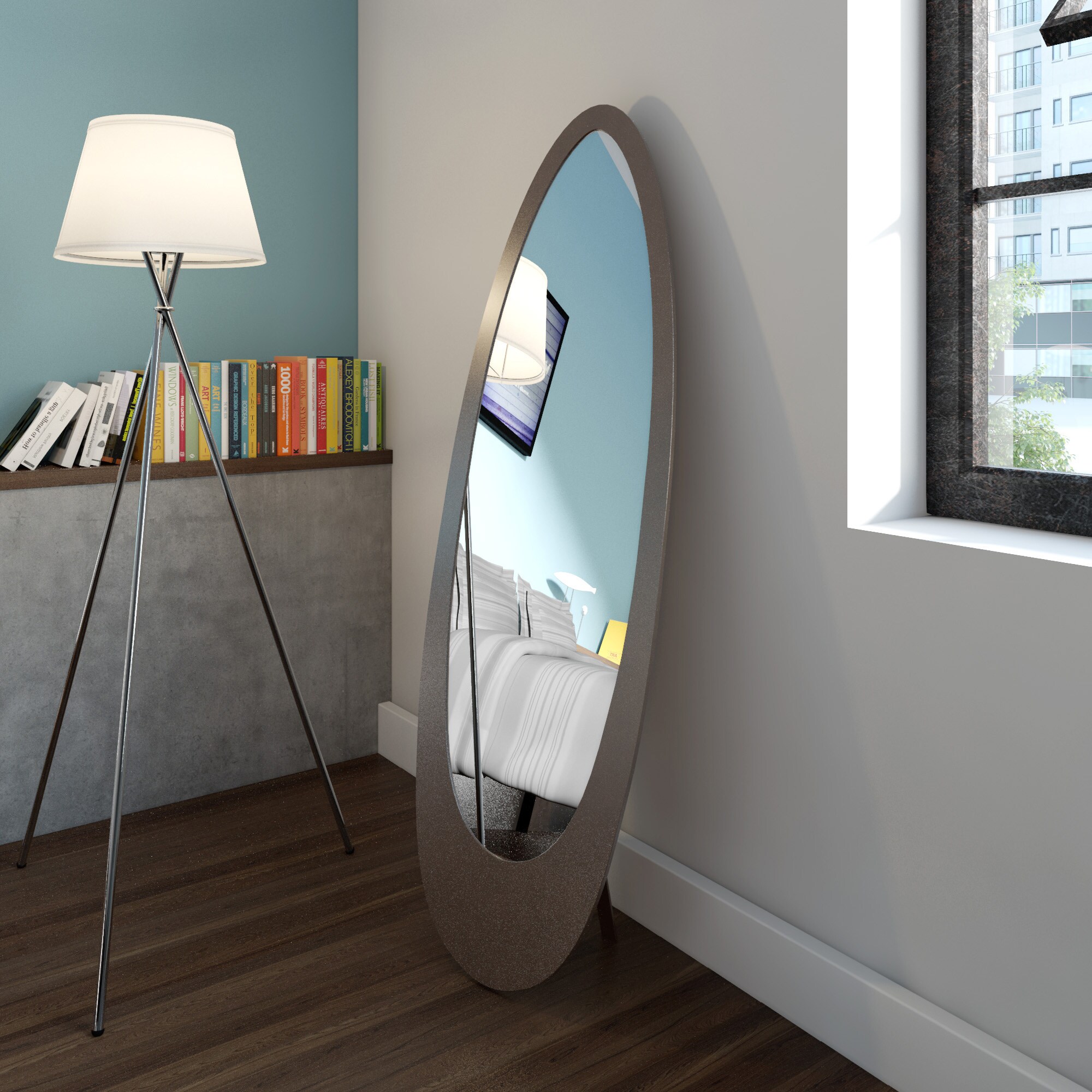 Shop Porch Den Lochwood Sunland Cappuccino Oval Mirror Free
