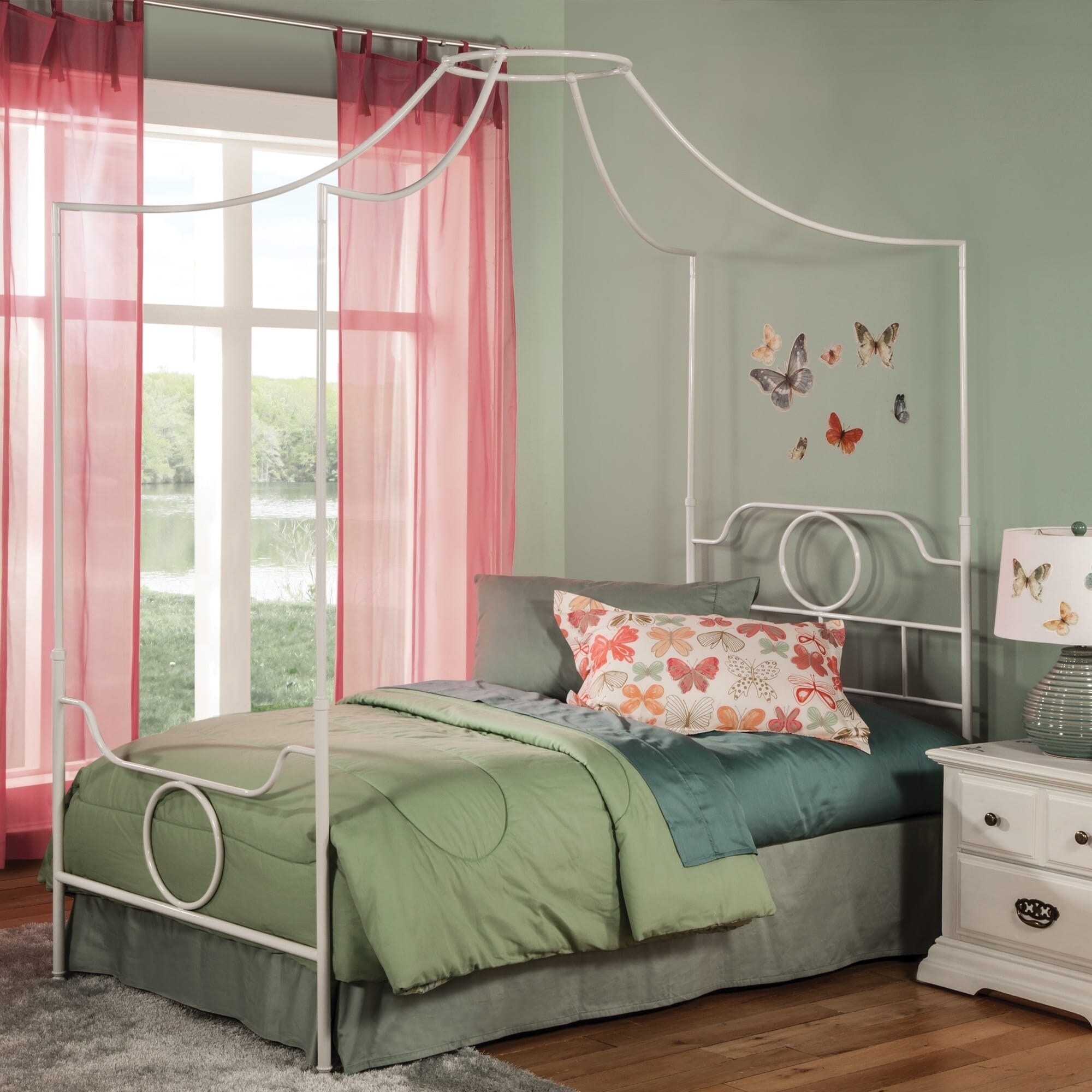 Fashion Bed Group Kids Emsworth Metal Canopy In White On Fashion Bed Group Kids Emsworth Metal Canopy In White On Free Shipping Today 18058199