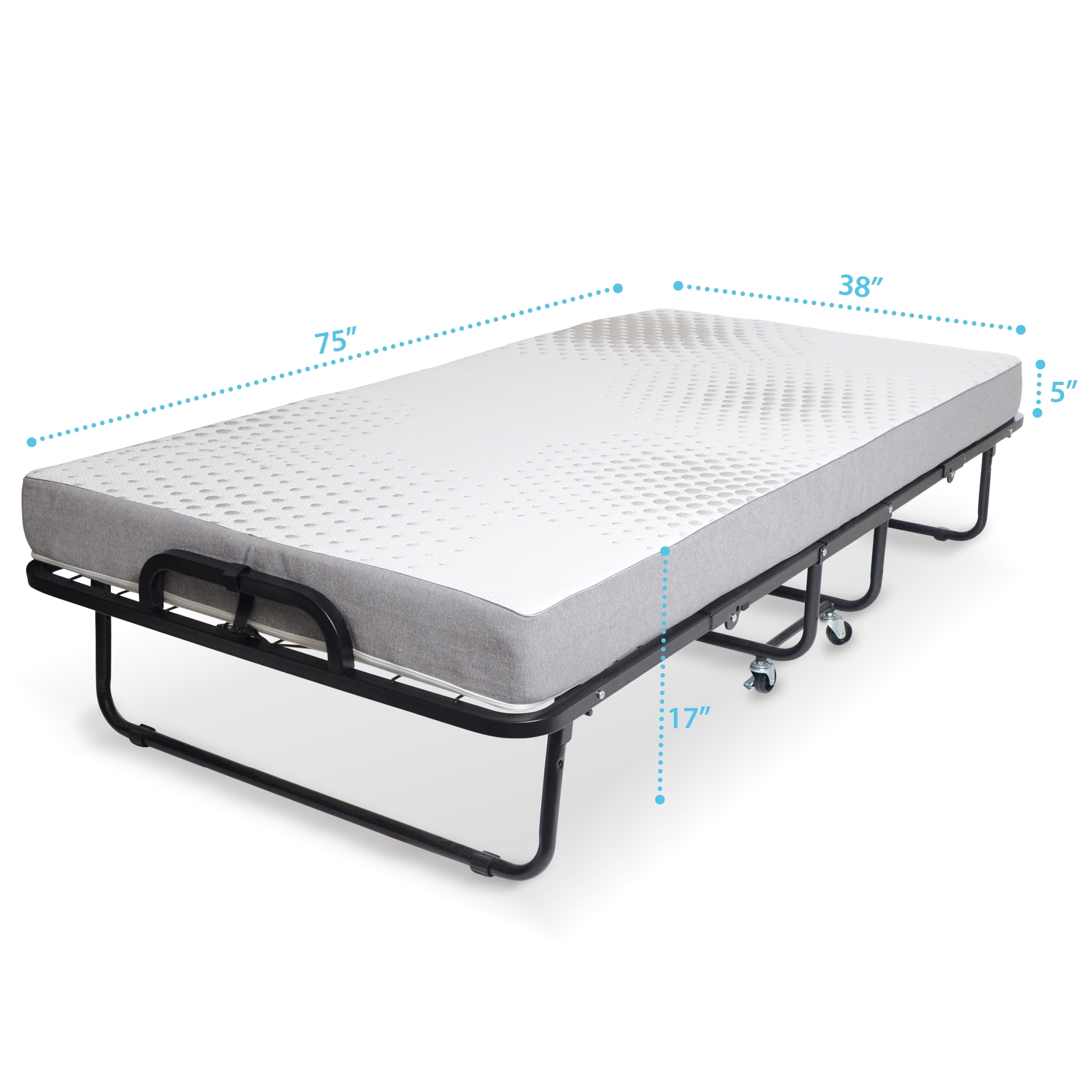 Milliard Diplomat Rollaway Folding Twin Size Guest Bed With Milliard Diplomat Rollaway Folding Twin Size Guest Bed With Luxurious Memory Foam Mattress And Super Strong 75 X 38 Sy Frame Free Shipping Today