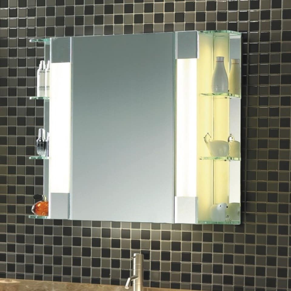 shop the fairway - mid century modern bathroom mirrored cabinet with