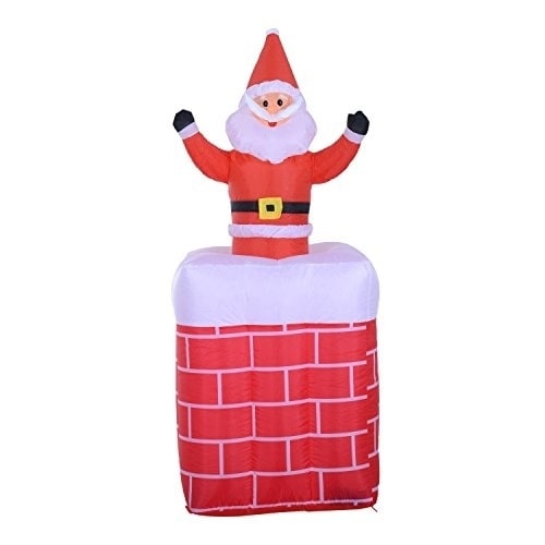 Homcom 6 Outdoor Lighted Christmas Inflatable Santa