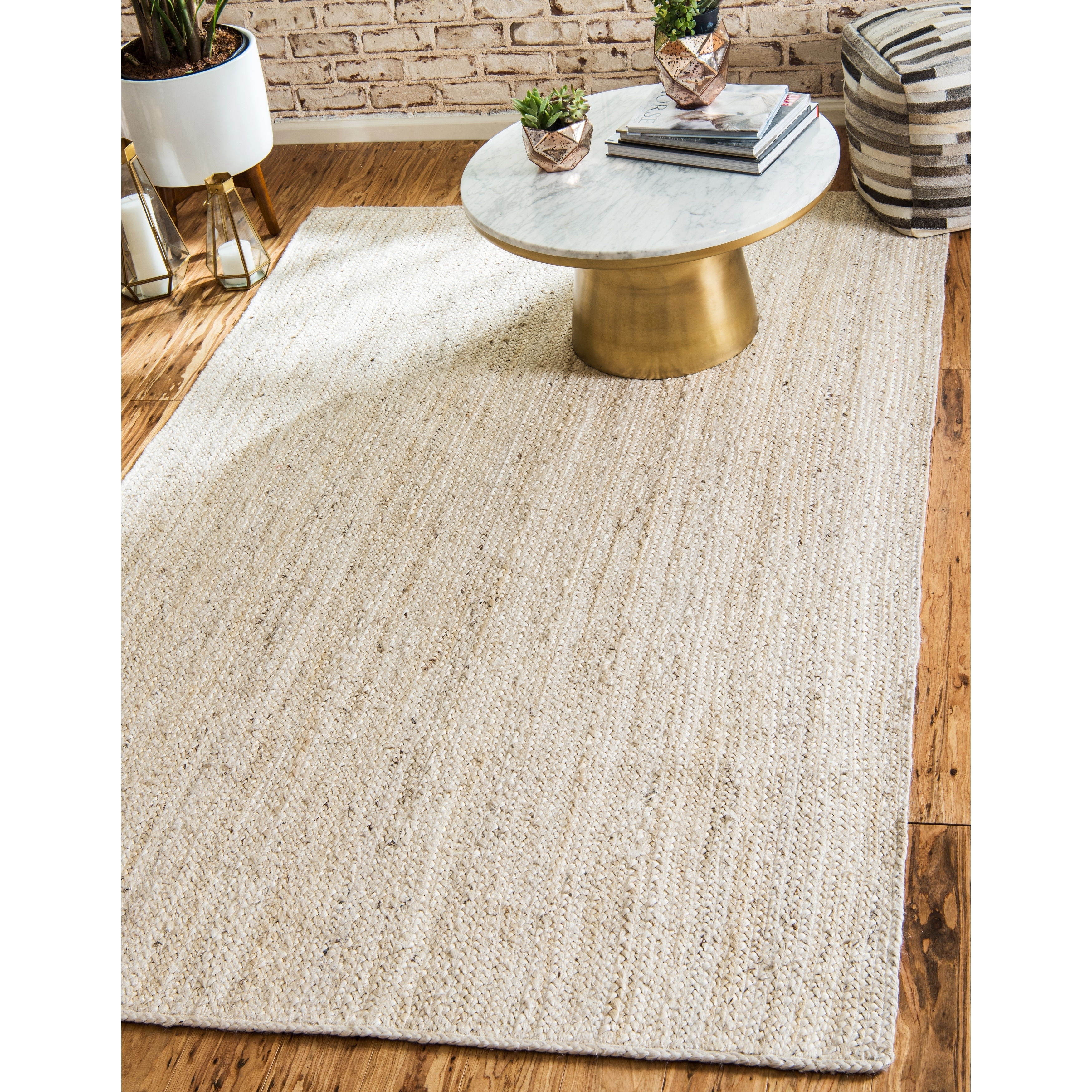 Shop Unique Loom Delhi Braided Jute Area Rug 9 X 12 On Sale