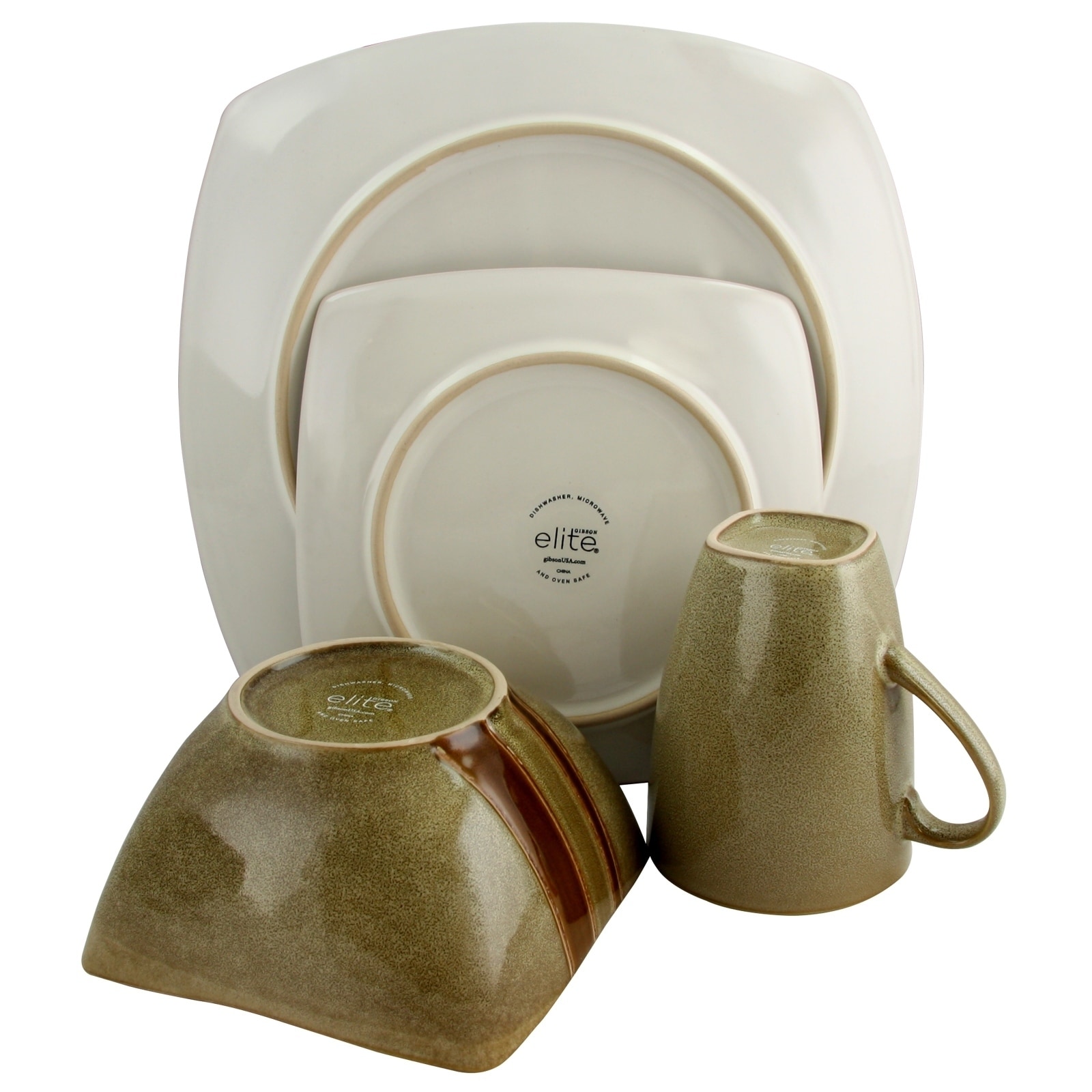 Shop Gibson Regent Classic 16 Piece Dinnerware Set in Taupe - Free ... Shop Gibson Regent Classic 16 Piece Dinnerware Set in Taupe - Free ...