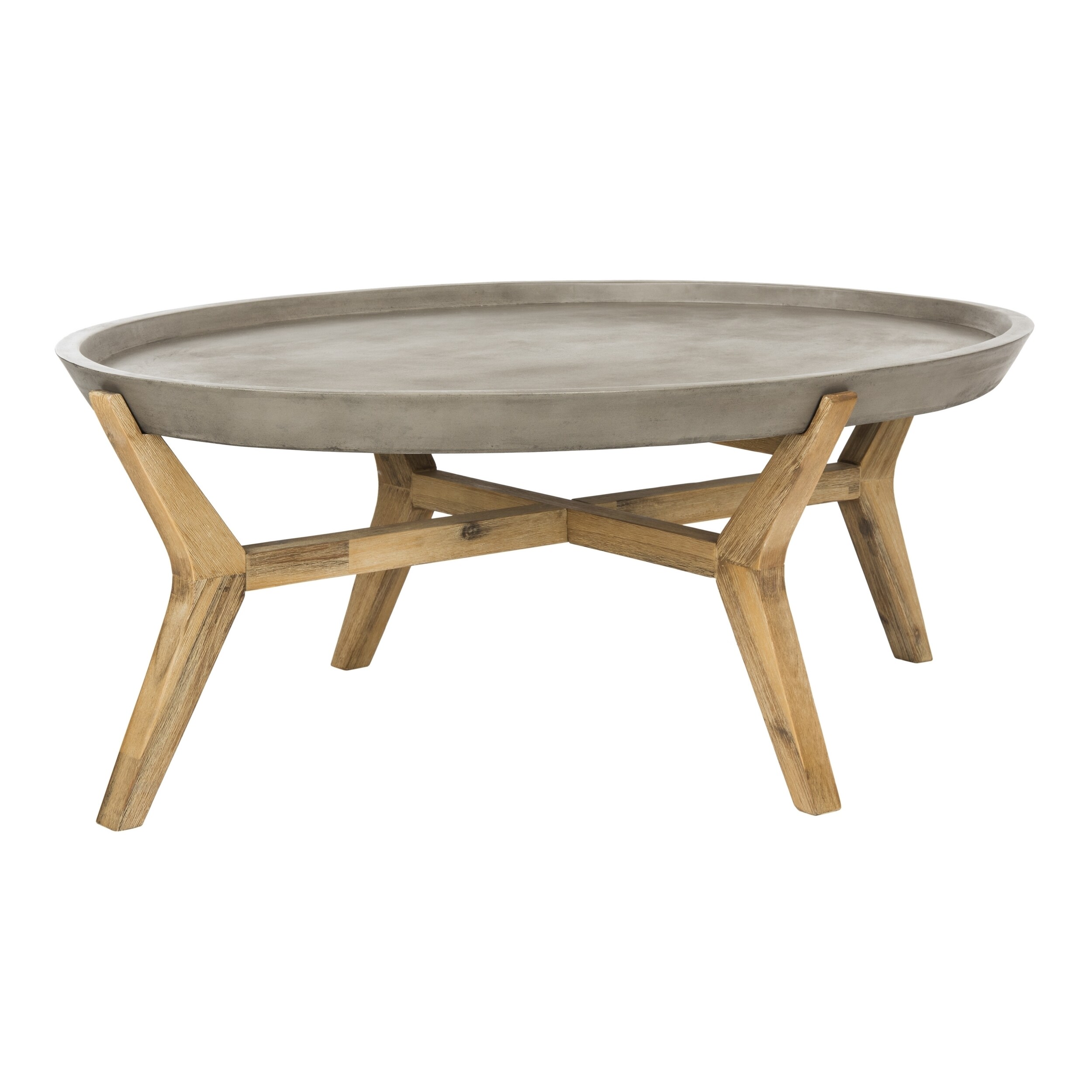 Shop Safavieh Outdoor Living Hadwin Modern Concrete Dark Grey Coffee