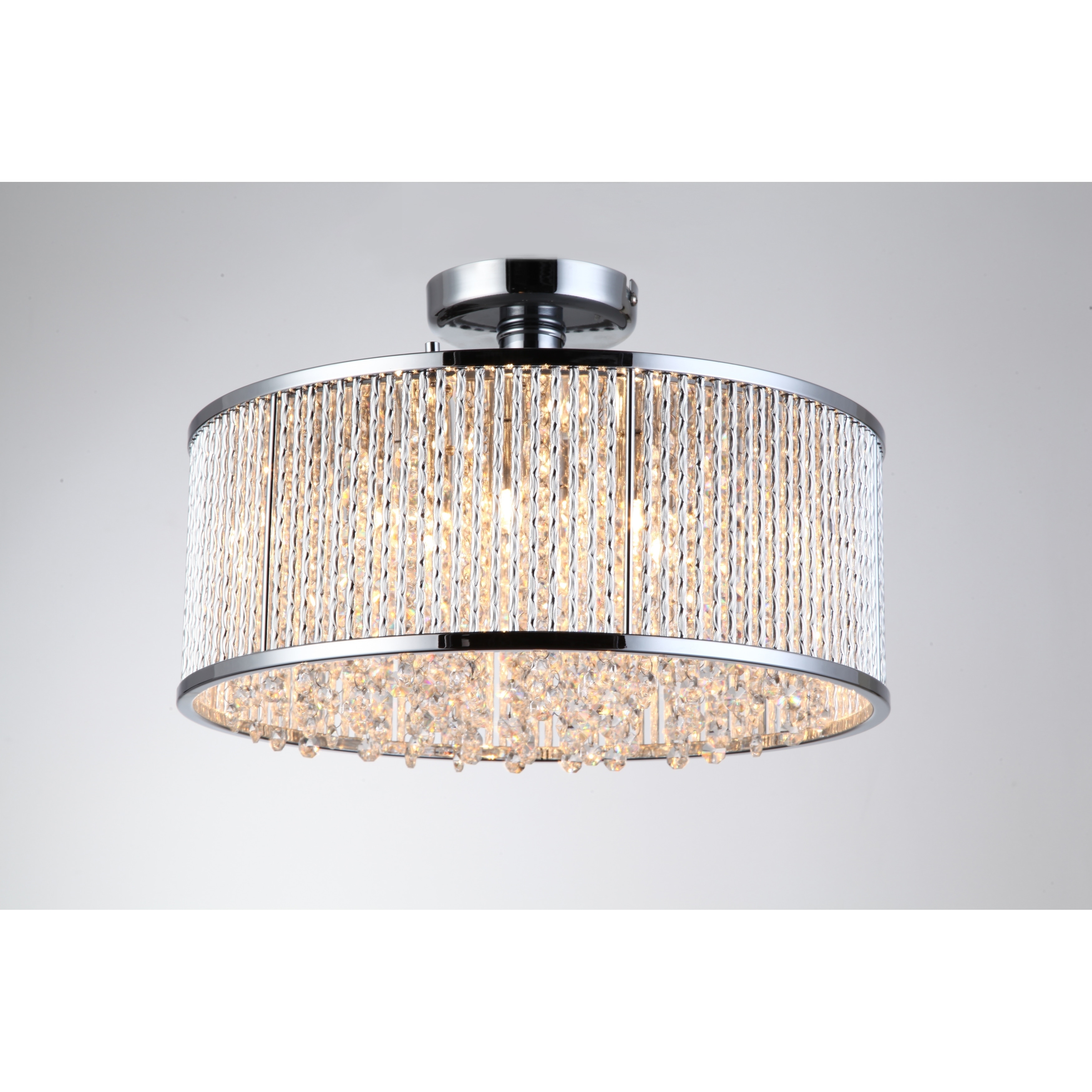 Crystalline 6 Light Semi Flush Mount Ceiling Light Free Shipping