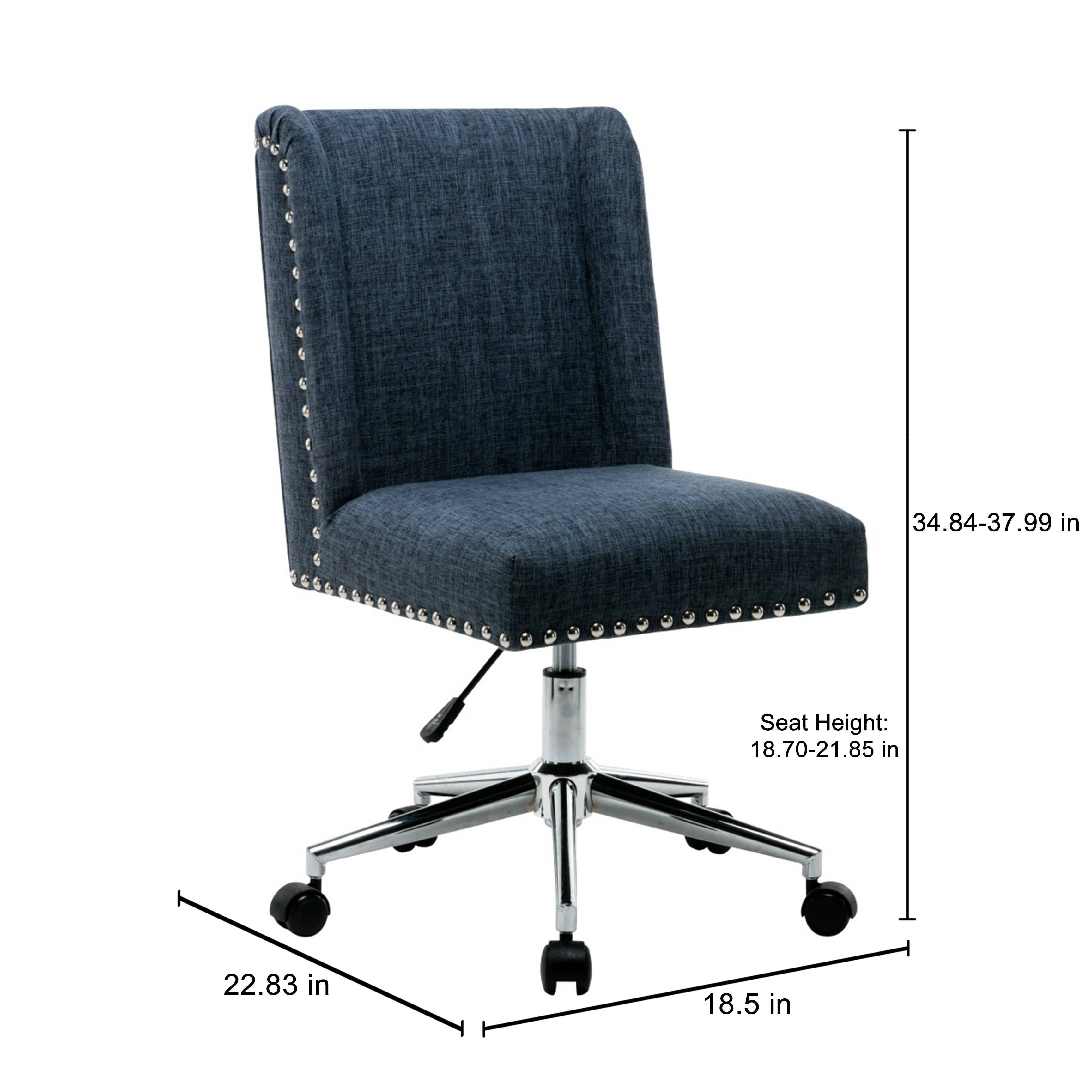 Porthos Home Office Chair With Fabric Upholstery Studded Porthos Home Office Chair With Fabric Upholstery Studded Design On Free Shipping Today 18226811