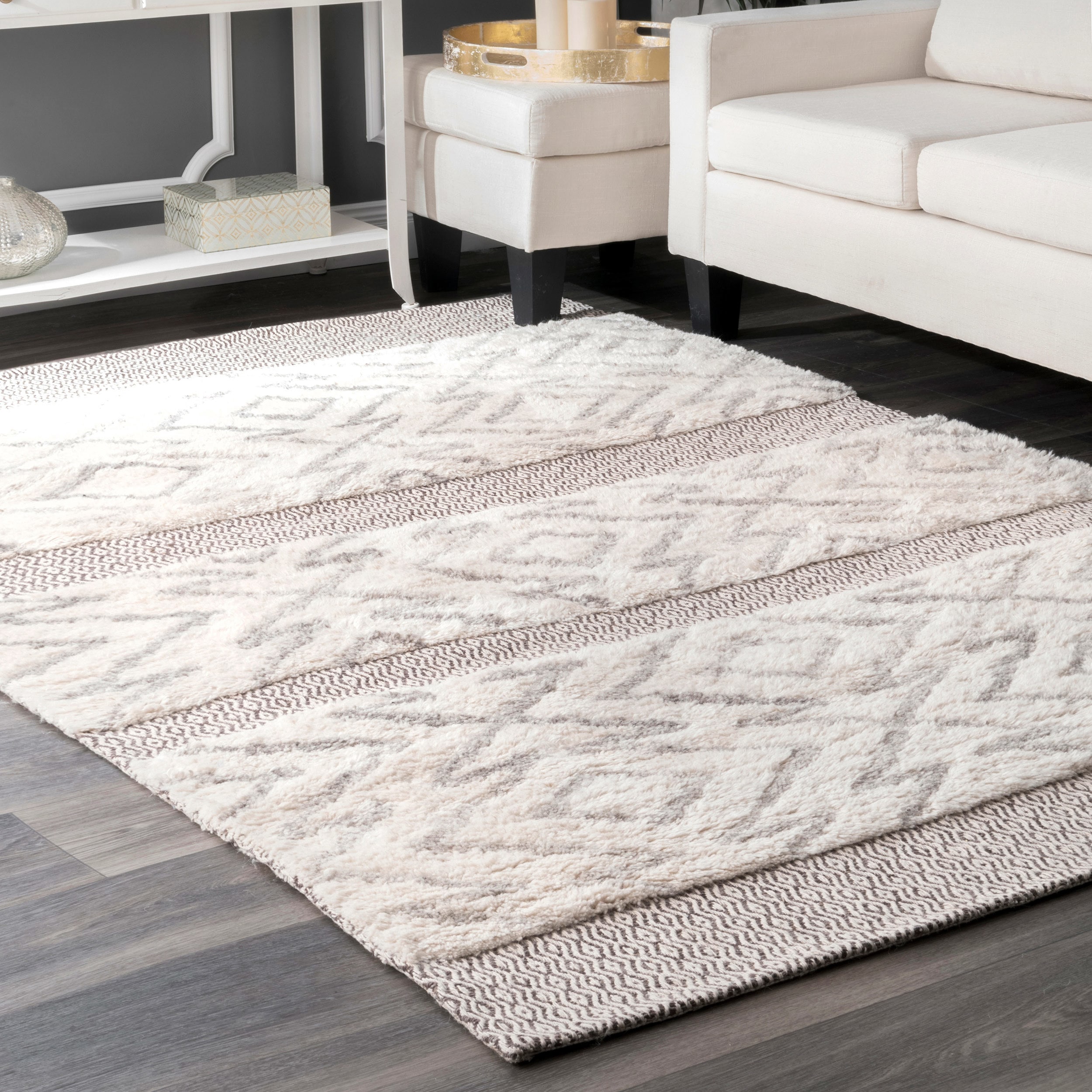 5x8 Wool Rug Area Ideas Nuloom Grey Wool Cotton Handmade Abstract Area Rug 5 X 8