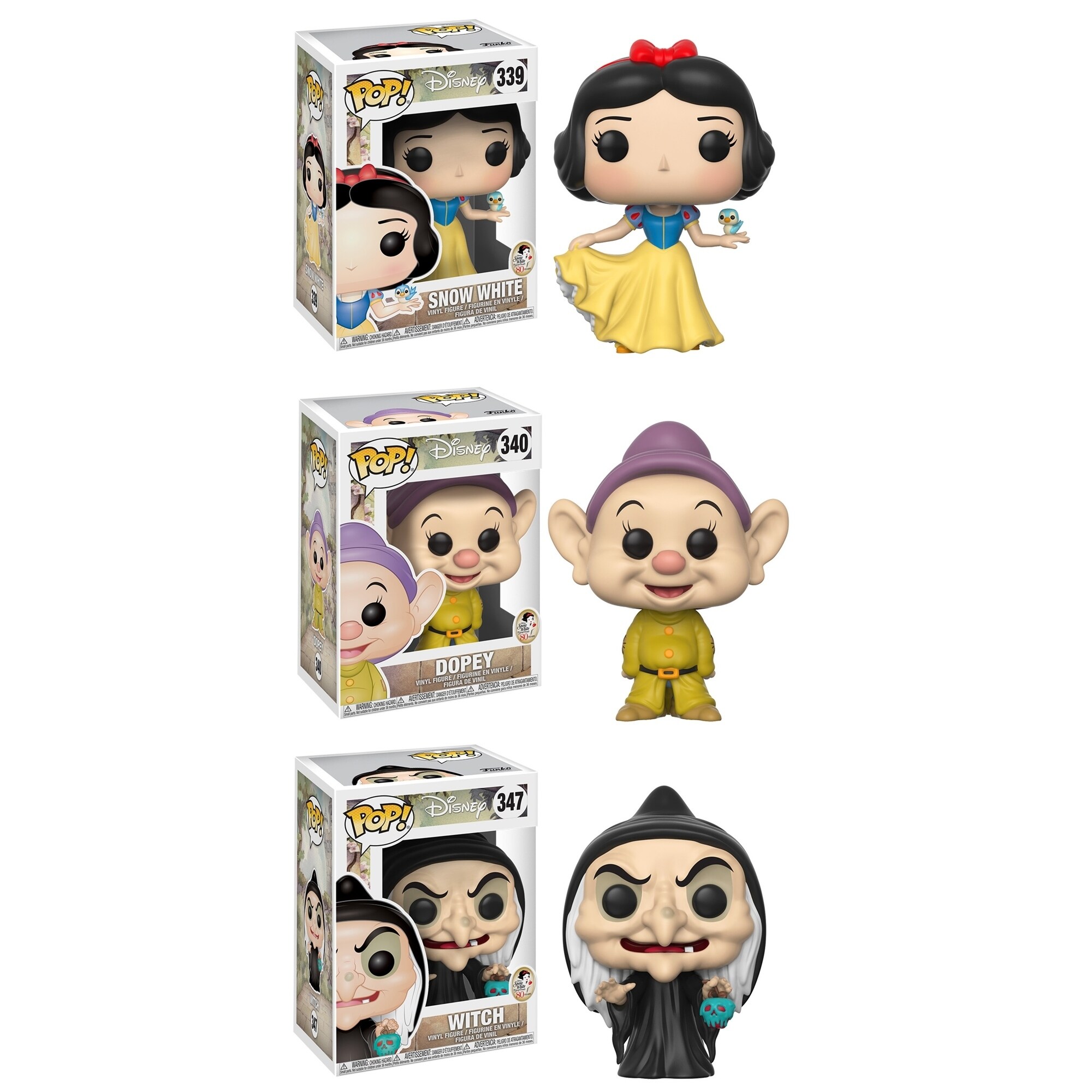 snow white funko pop set