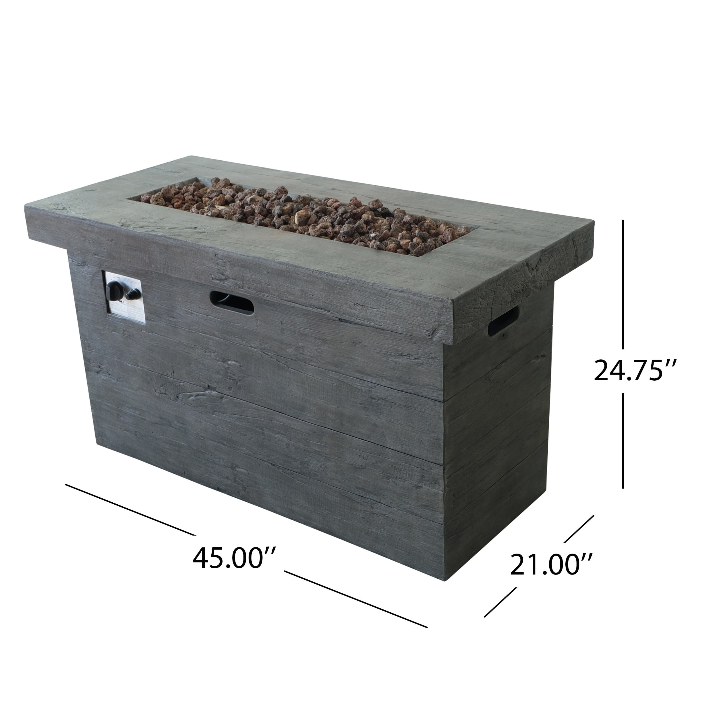 Custer Outdoor Rectangular Propane Fire Pit Table With Lava Custer Outdoor Rectangular Propane Fire Pit Table With Lava Rocks By Christopher Knight Home On Free Shipping Today 18599744