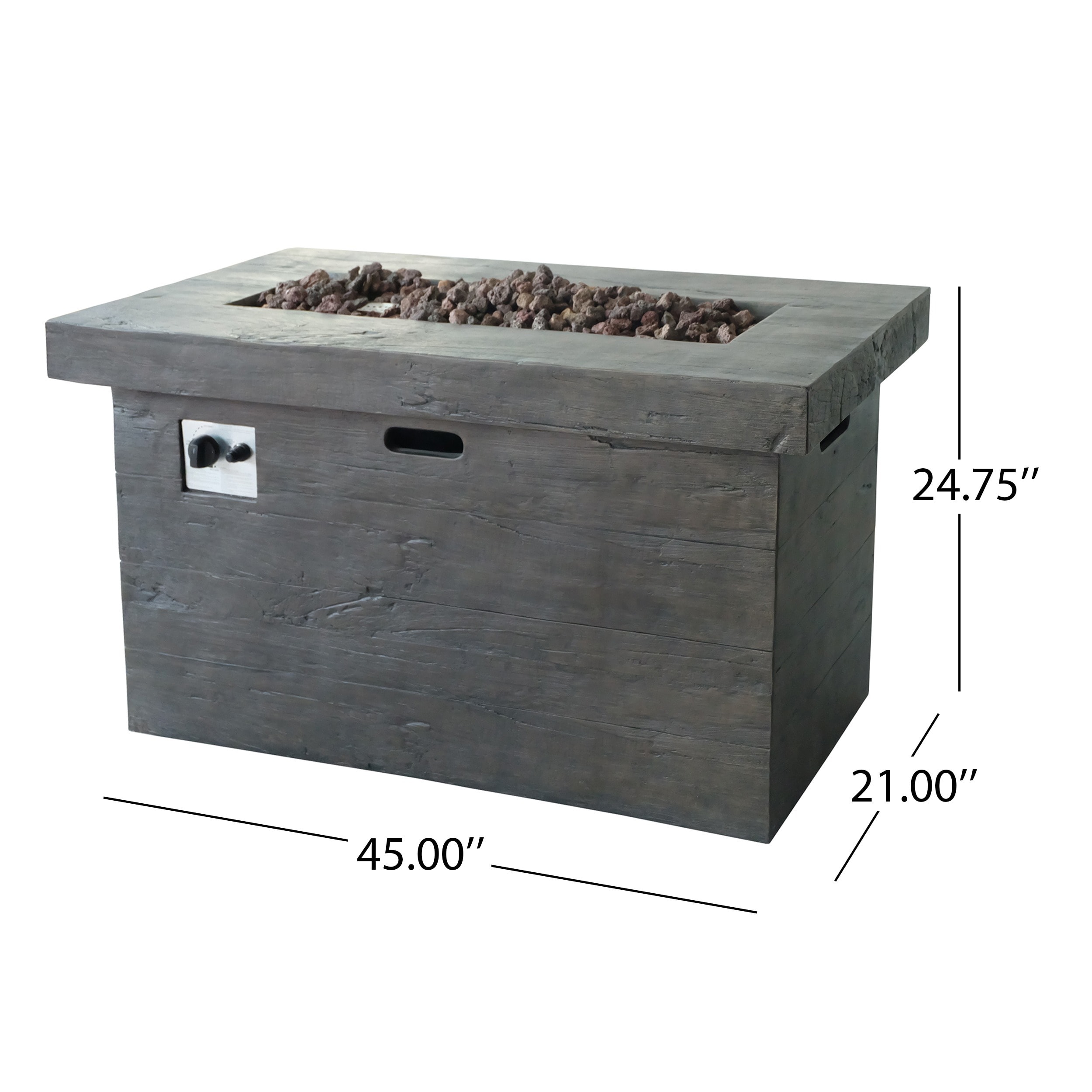 Custer Outdoor Rectangular Propane Fire Pit Table With Lava Custer Outdoor Rectangular Propane Fire Pit Table With Lava Rocks By Christopher Knight Home On Free Shipping Today 18599744