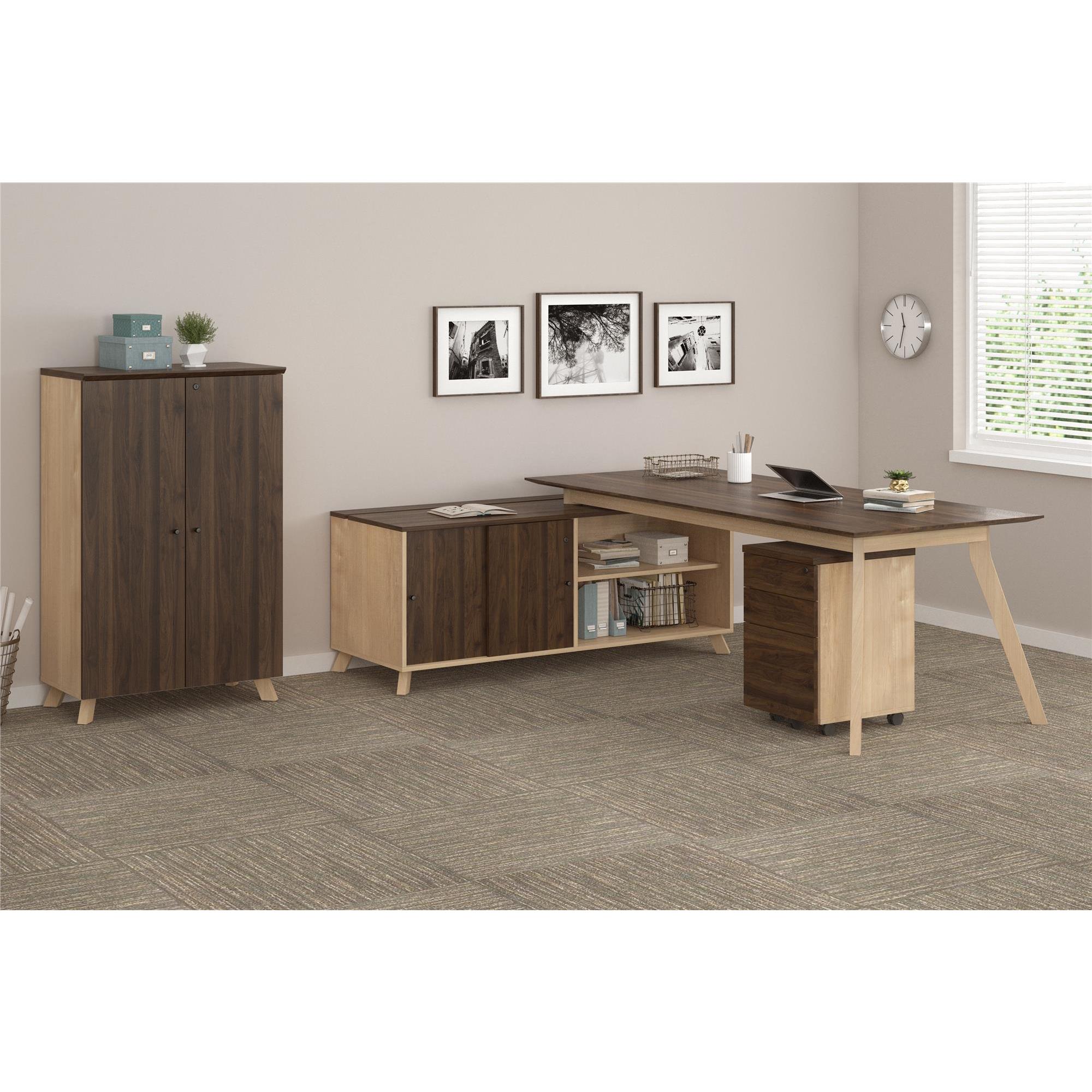 Ameriwood Home Ax1 Walnut Executive Desk Mobile File And Ameriwood Home Ax1 Walnut Executive Desk Mobile File And Storage Cabinet Bundle