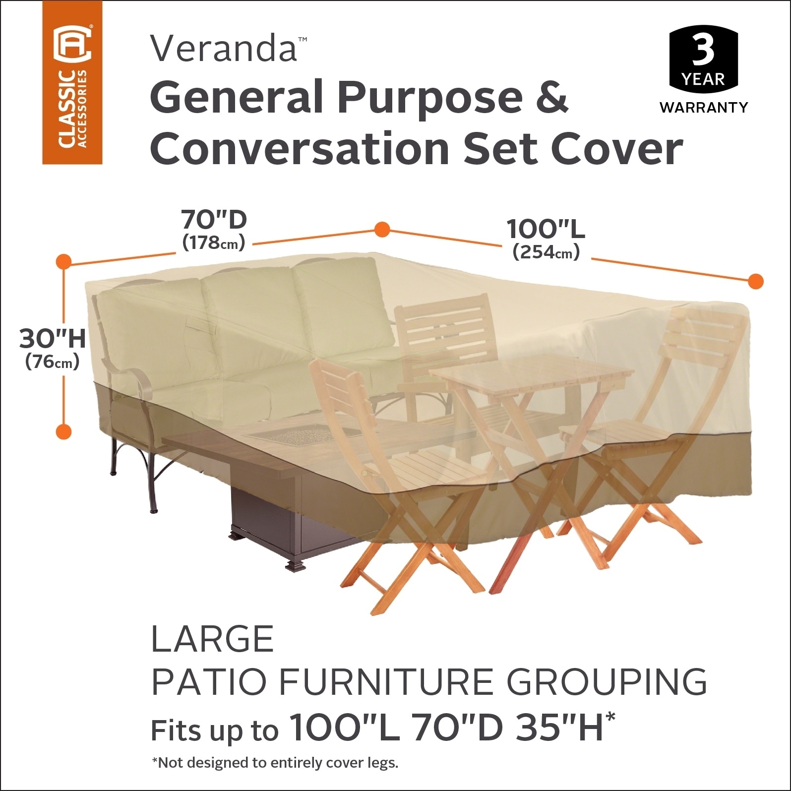 Clic Accessories Veranda Conversation Set General Purpose Clic Accessories Veranda Conversation Set General Purpose Patio Furniture Cover Large Free Shipping Today 18612052