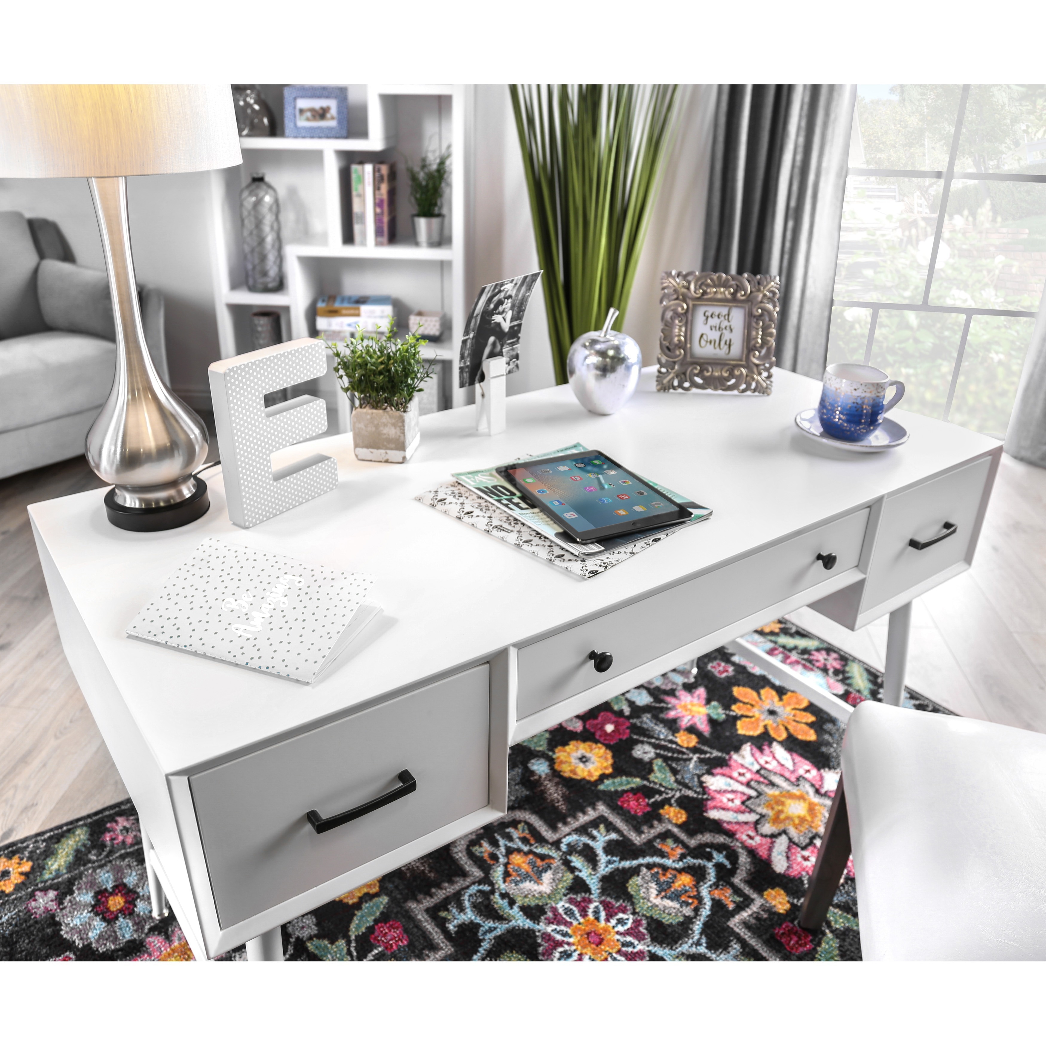 Furniture Of America Nohoma White Wood Mid Century Modern Writing Furniture Of America Nohoma White Wood Mid Century Modern Writing Desk Free Shipping Today 24715593