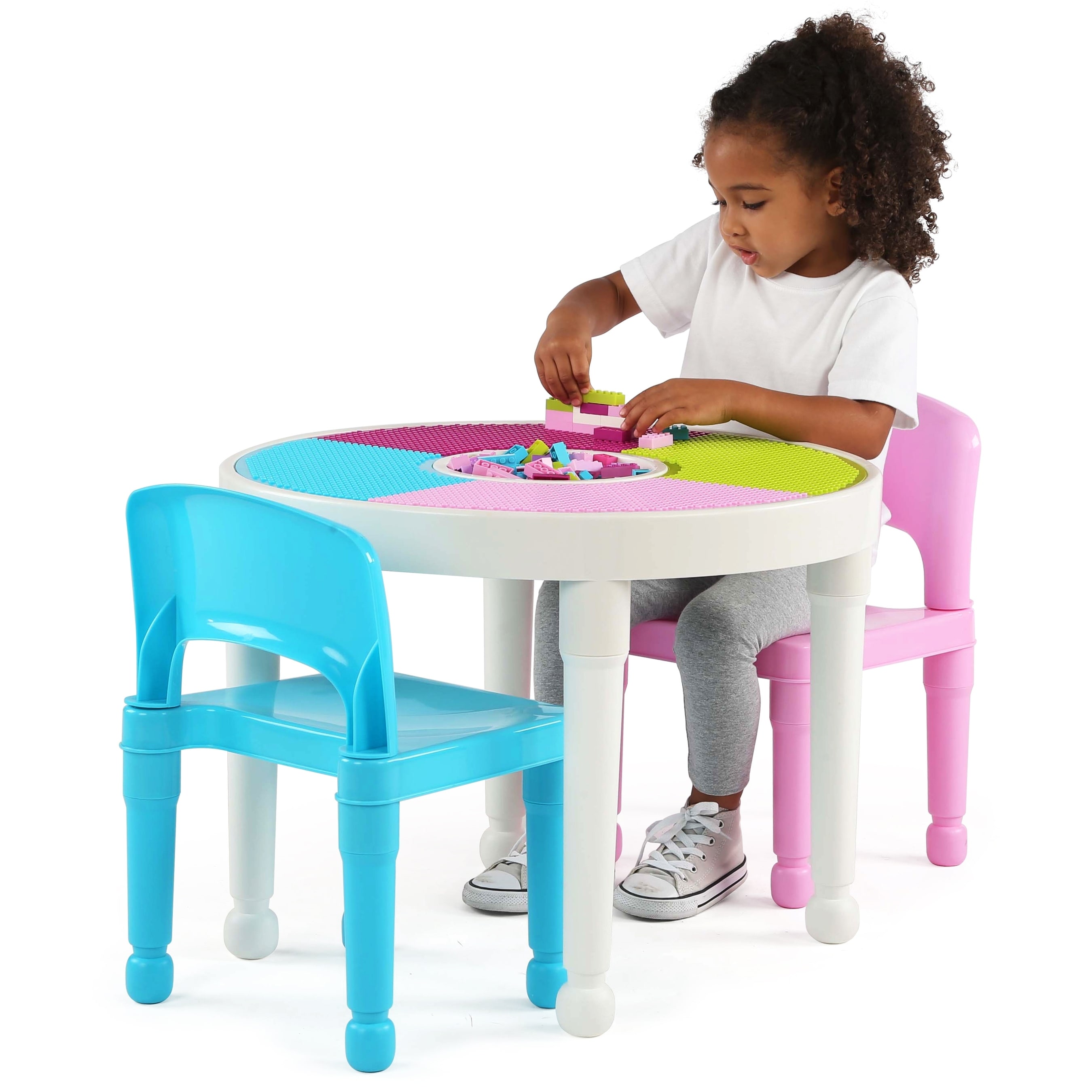 Shop Kids 2-in-1 Plastic Activity Table & 2 Chairs Set, White/Bright ... Shop Kids 2-in-1 Plastic Activity Table & 2 Chairs Set, White/Bright ...