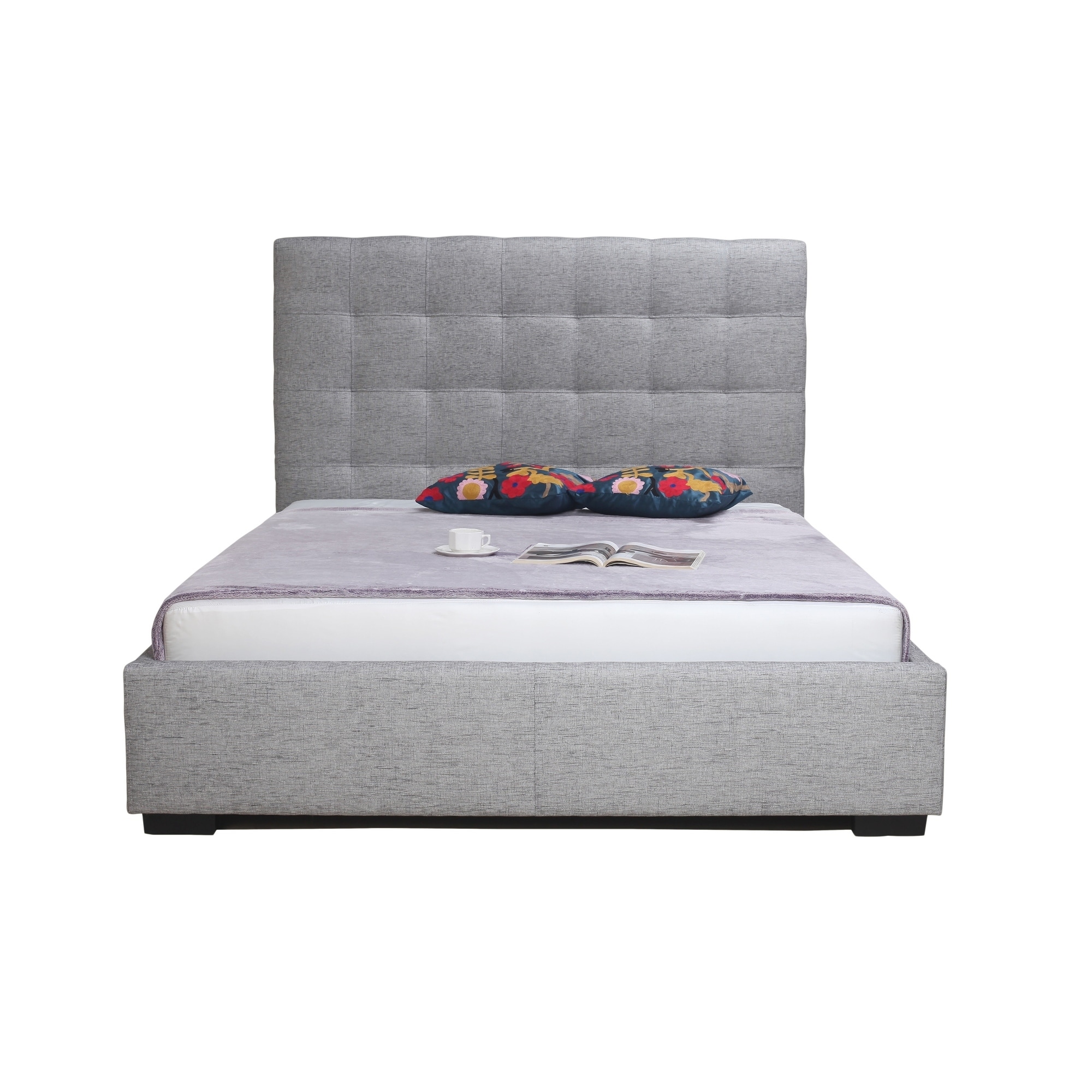 Aurelle Home Belle Light Grey California King Upholstered Aurelle Home Belle Light Grey California King Upholstered Storage Bed On Free Shipping Today 18706499