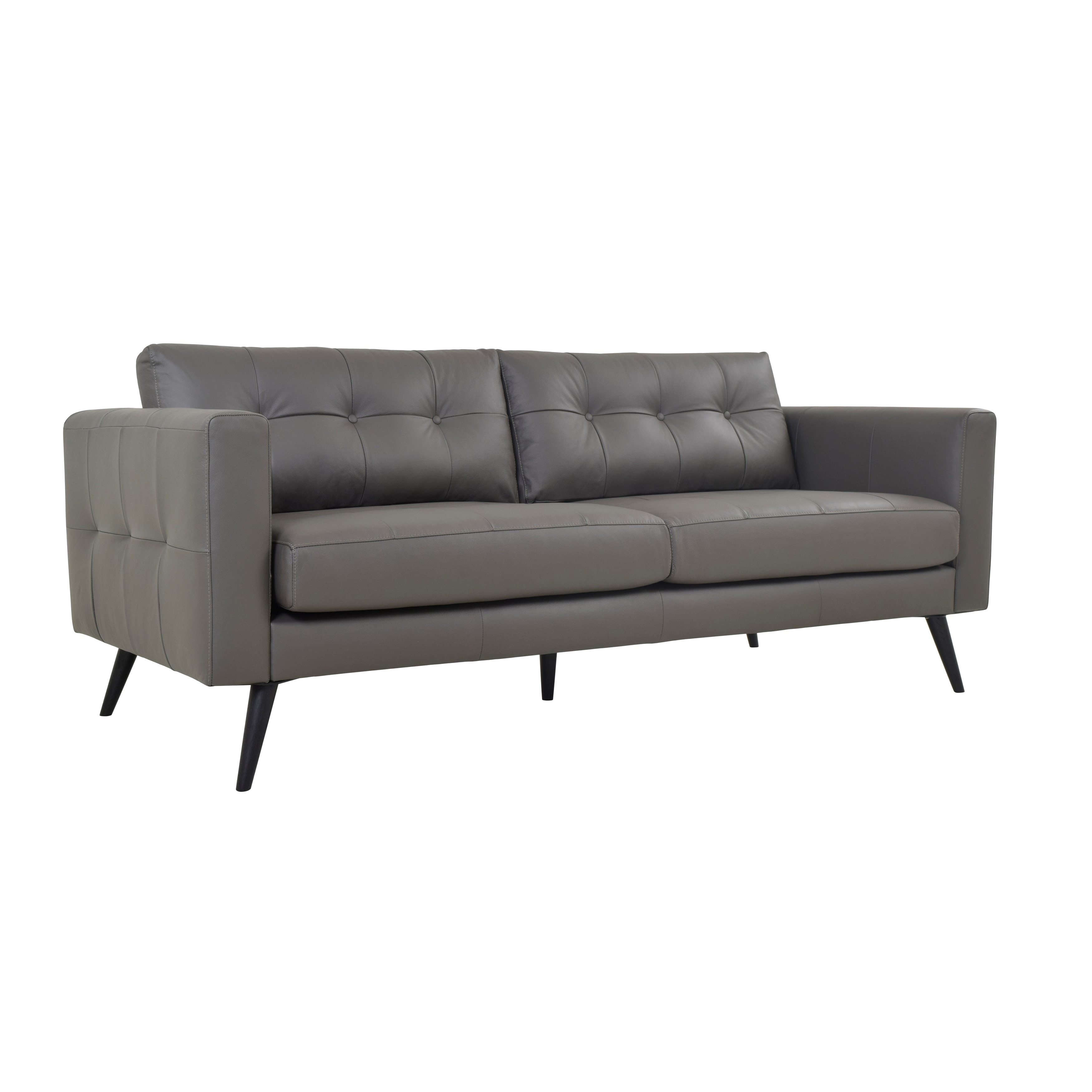 Aurelle Home Scandinavian Soft Leather Sofa On Free Aurelle Home Scandinavian Soft Leather Sofa On Free Shipping Today 18706992