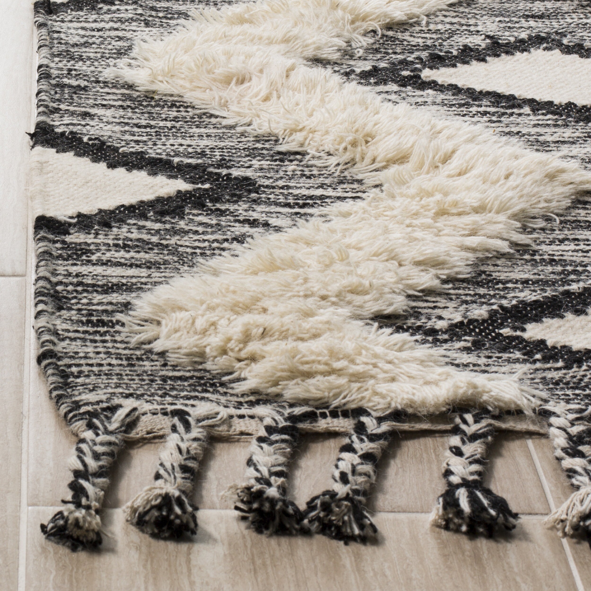 Safavieh Hand Knotted Kenya Black Ivory Wool Rug 6 X 9 Safavieh Hand Knotted Kenya Black Ivory Wool Rug 6 X 9 On Free Shipping Today 18731766