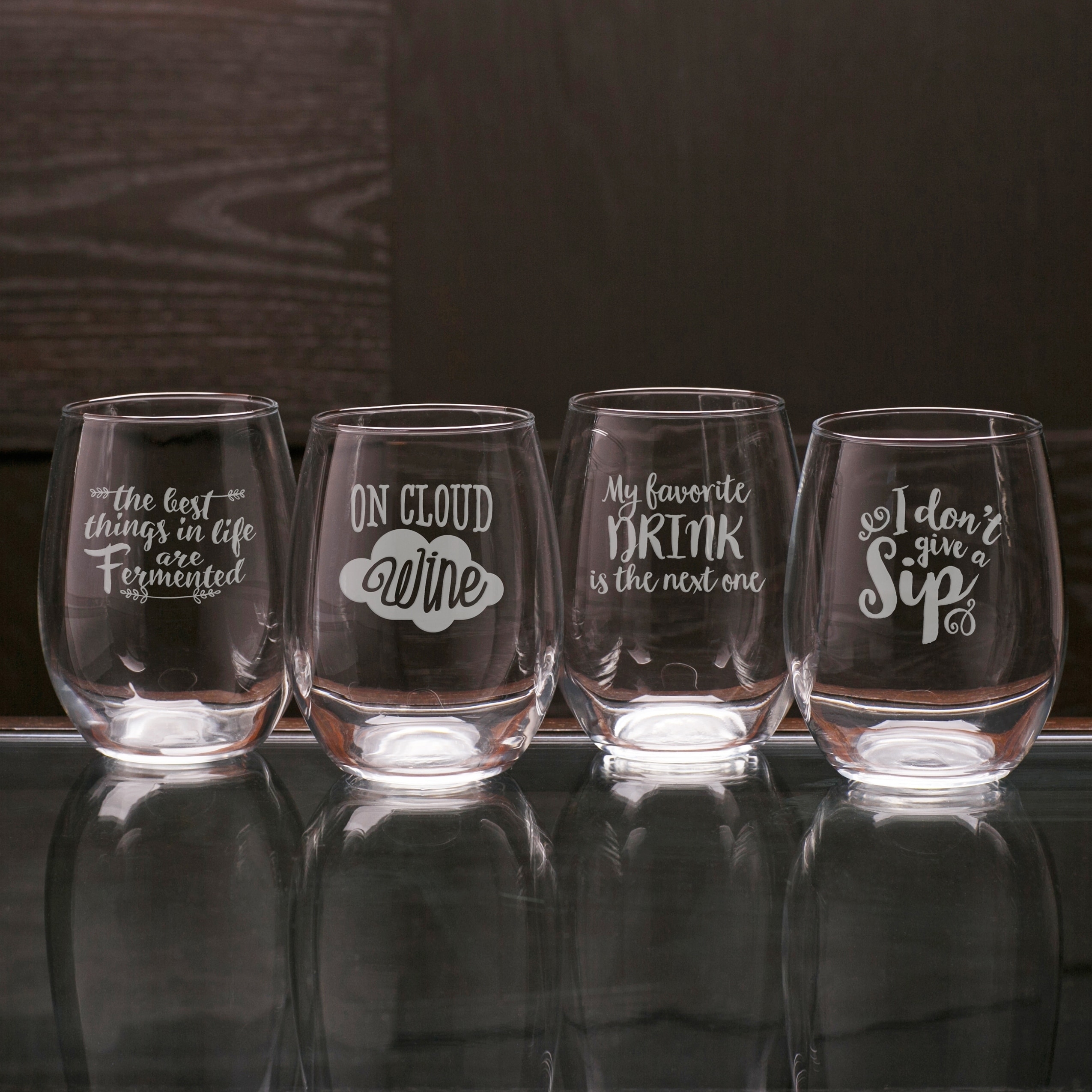 Pour Decisions Ortment Stemless Wine Set Of 4 On Pour Decisions Ortment Stemless Wine Set Of 4 On Free Shipping Orders Over 45 18732260