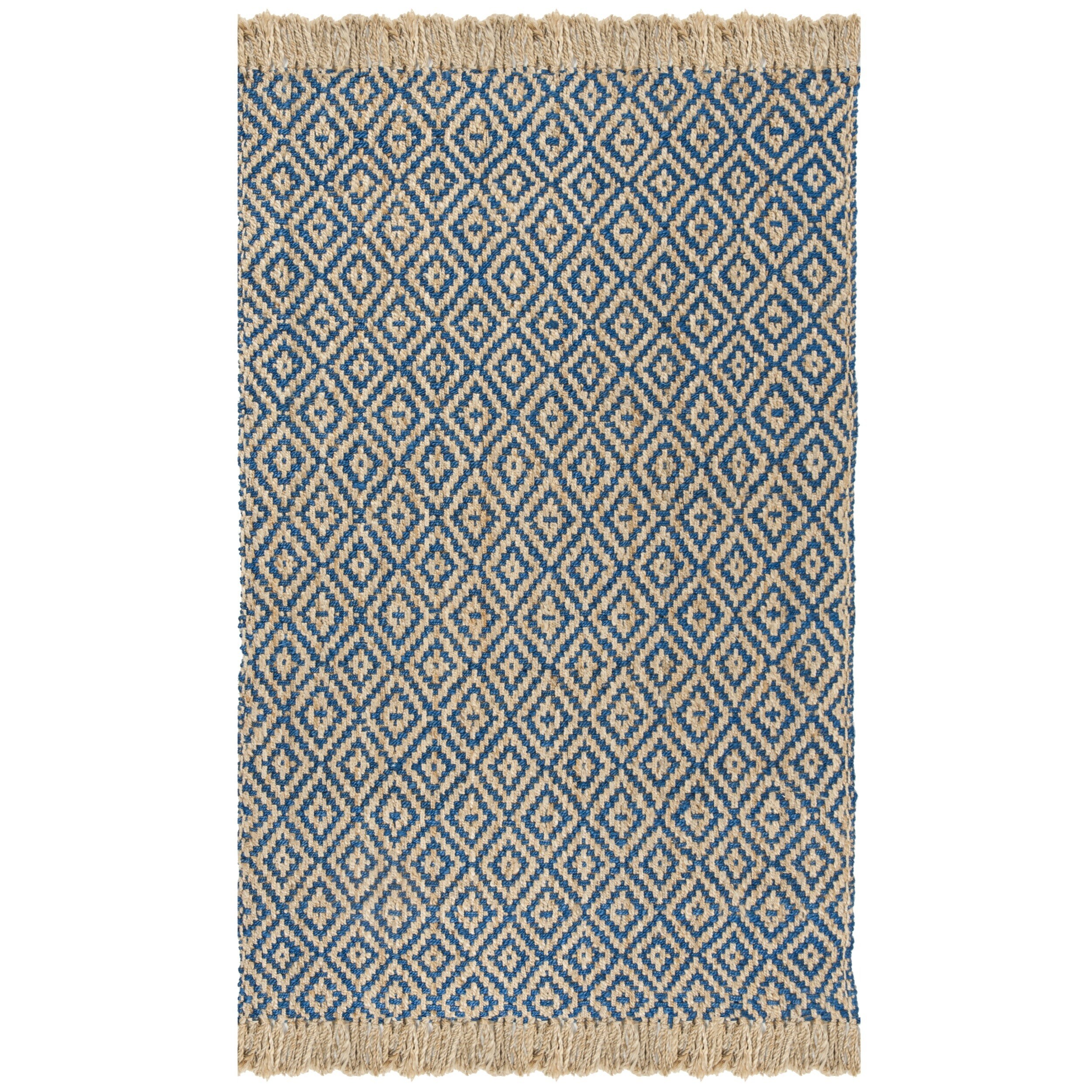 Safavieh Hand Woven Natural Fiber Tropical Blue Jute Safavieh Hand Woven Natural Fiber Tropical Blue Jute Rug 8 X 10 On Free Shipping Today 18732597