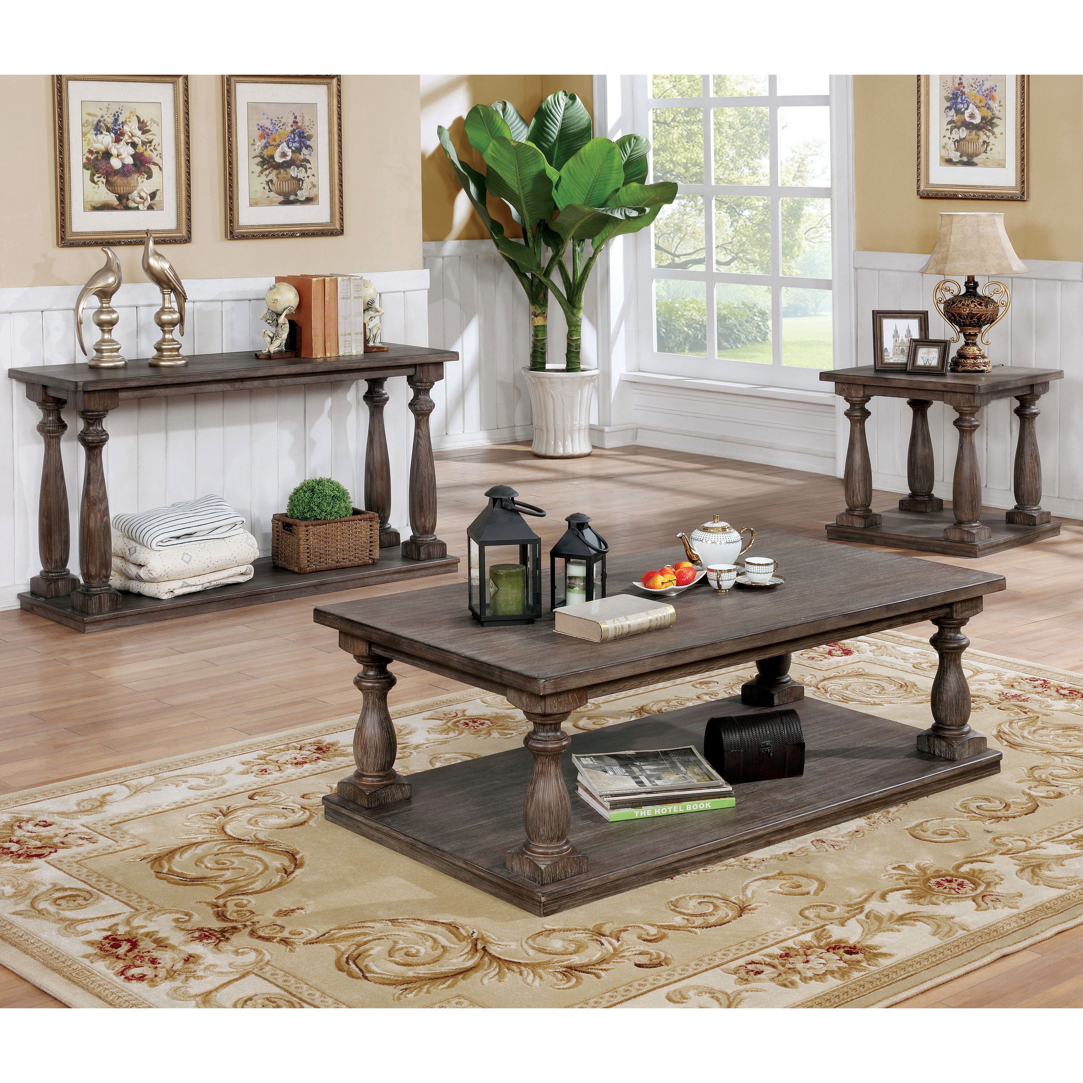 Furniture of America Jessa Rustic Country 54 inch Coffee Table