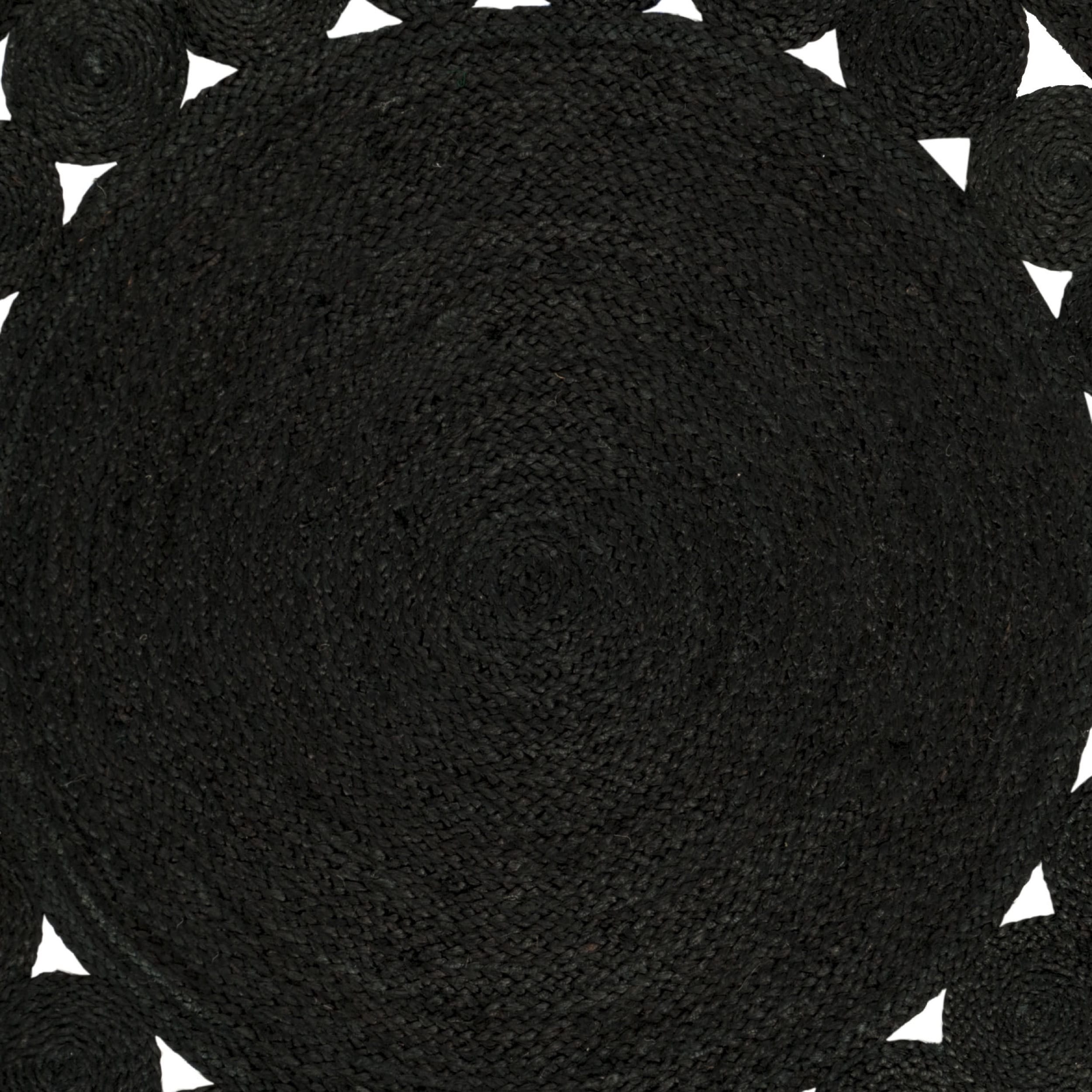 Safavieh Hand Woven Natural Fiber Black Jute Rug 3 X Safavieh Hand Woven Natural Fiber Black Jute Rug 3 X Round On Free Shipping Orders Over 45 18850005