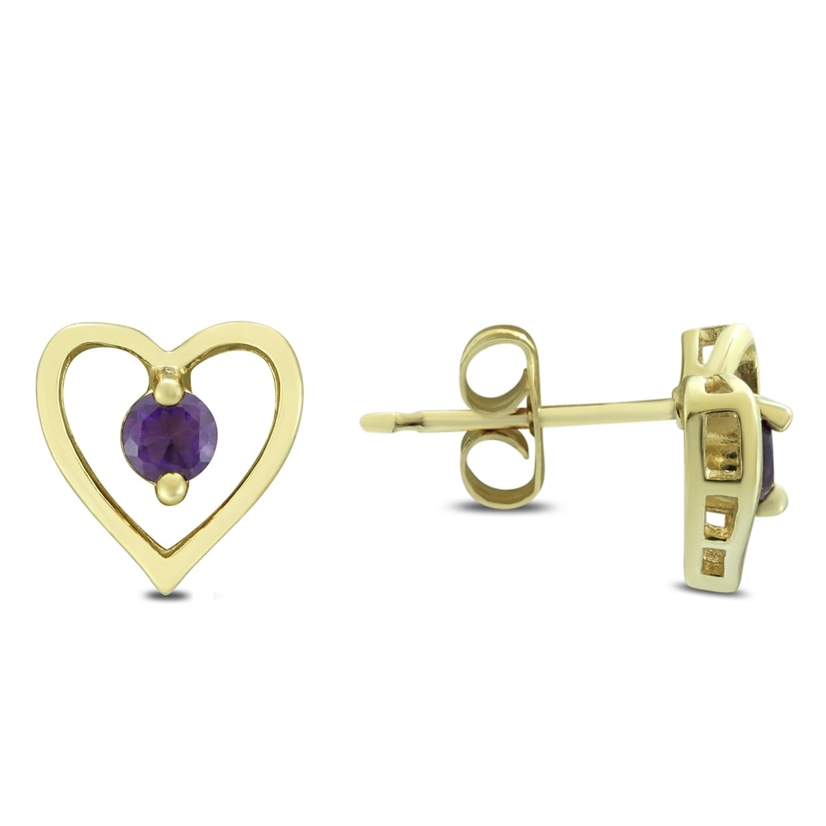 3mm Amethyst Heart Earrings In 925 Sterling Silver On 3mm Amethyst Heart Earrings In 925 Sterling Silver On Free Shipping Orders Over 45 18904904