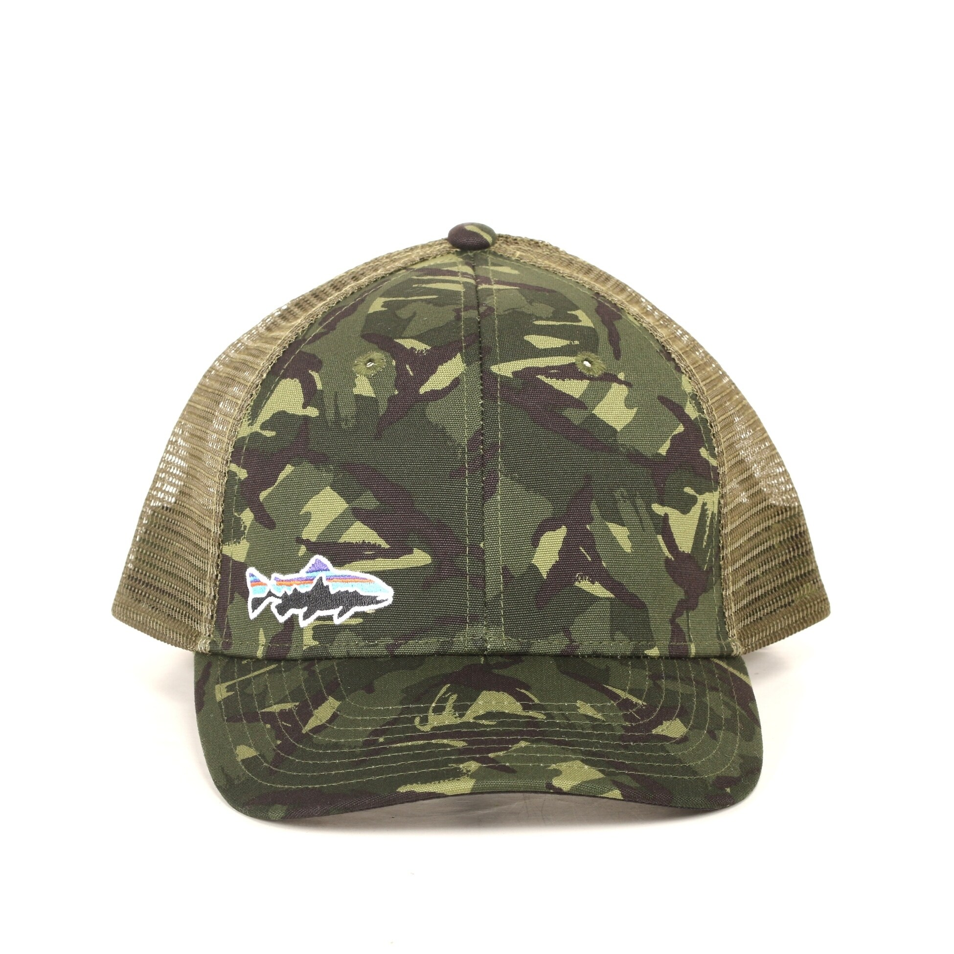 patagonia fitz roy trout trucker hat camo